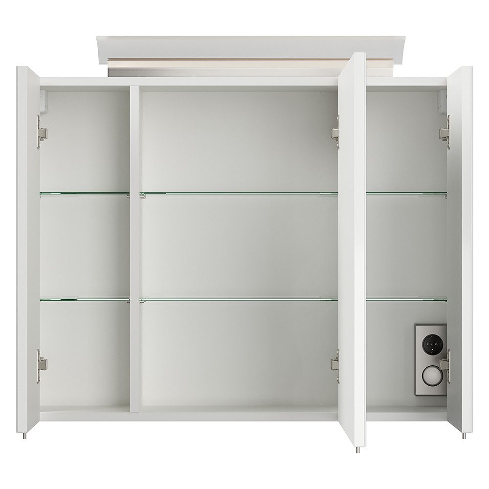 Lomadox Spiegelschrank BATLEY-02 80cm breit, weiß günstig online kaufen