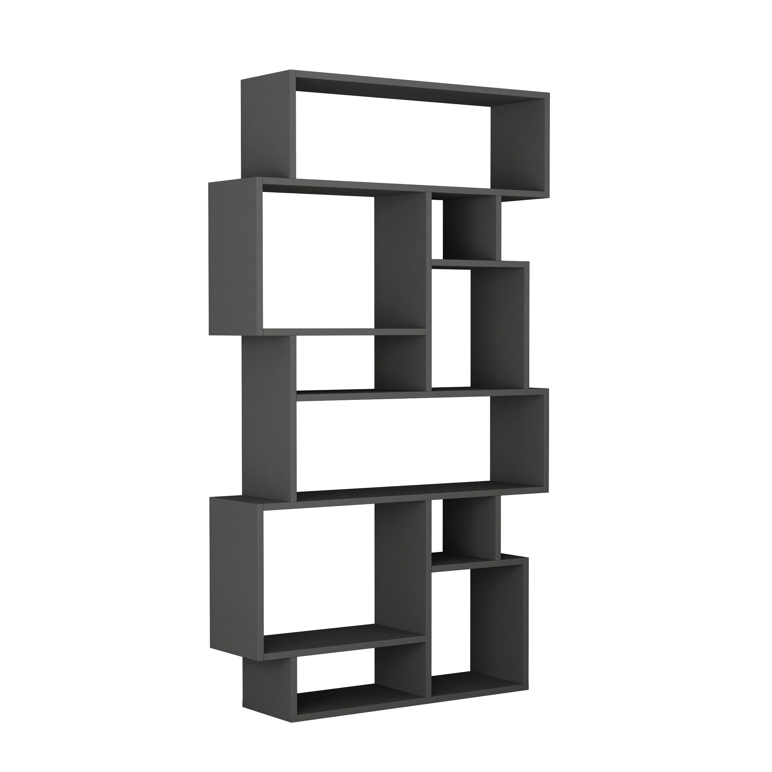 Decortie Bücherregal Karmato, Standregal Bücherregal Holz Wohnzimmer, 96 x 25,5 x 168,5 cm