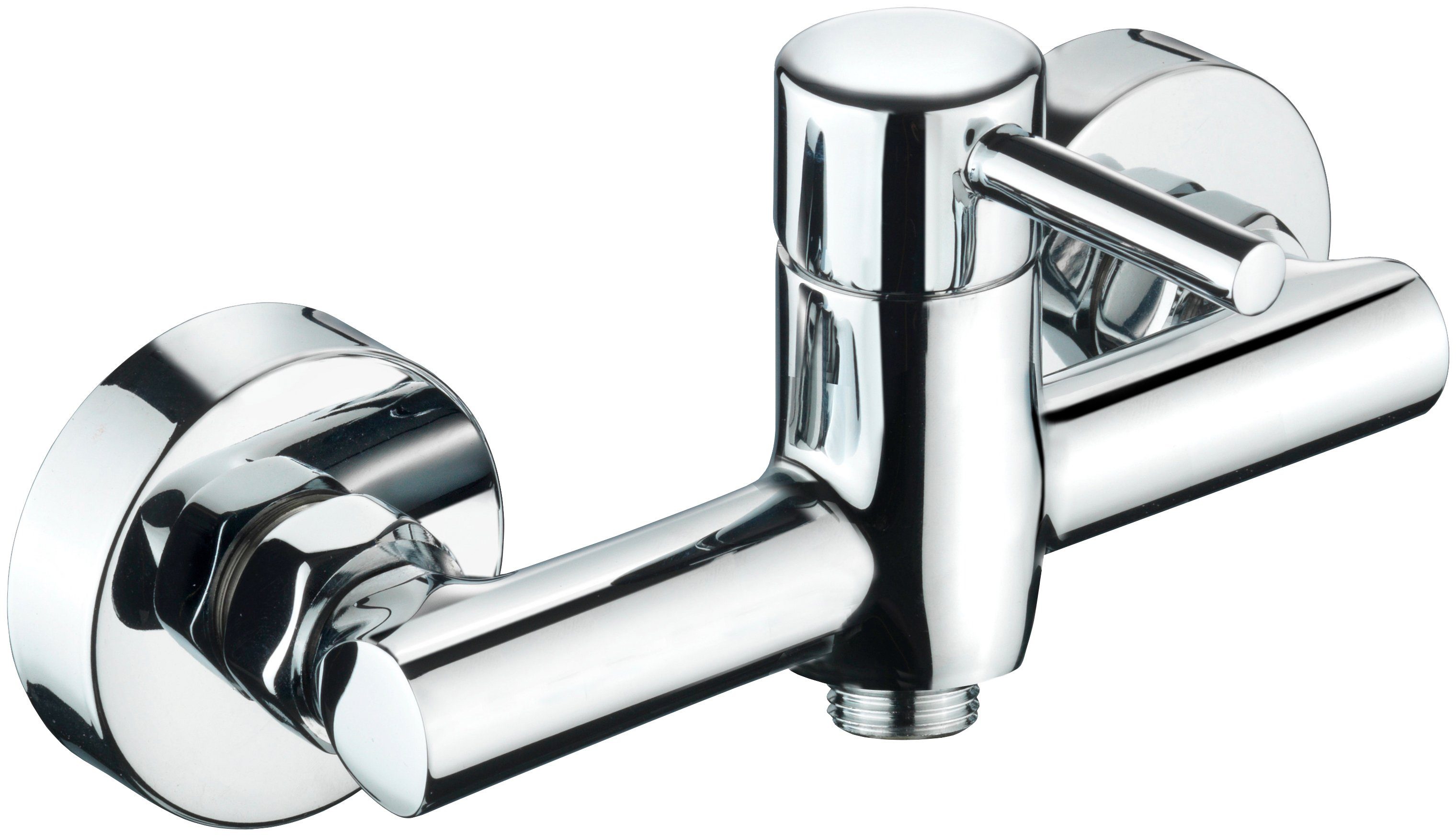 CORNAT Duscharmatur "Cazin" Hochwertiger Messingkörper - verchromt - 1/2 Zoll Brauseabgang Einhebelmischer zur Aufputzmontage / Brausebatterie / Duscharmatur