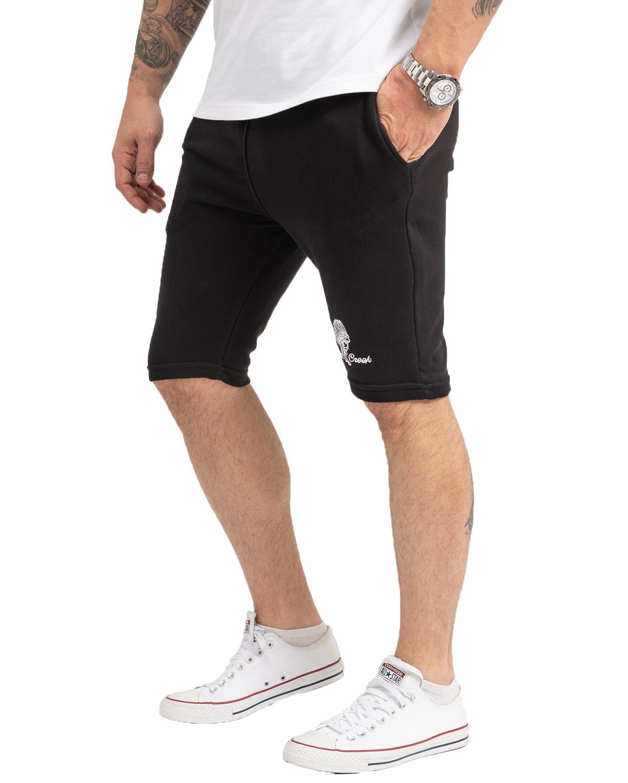 Shorts Creek Schwarz H-273 Sweatshorts Herren Rock Sweatshorts