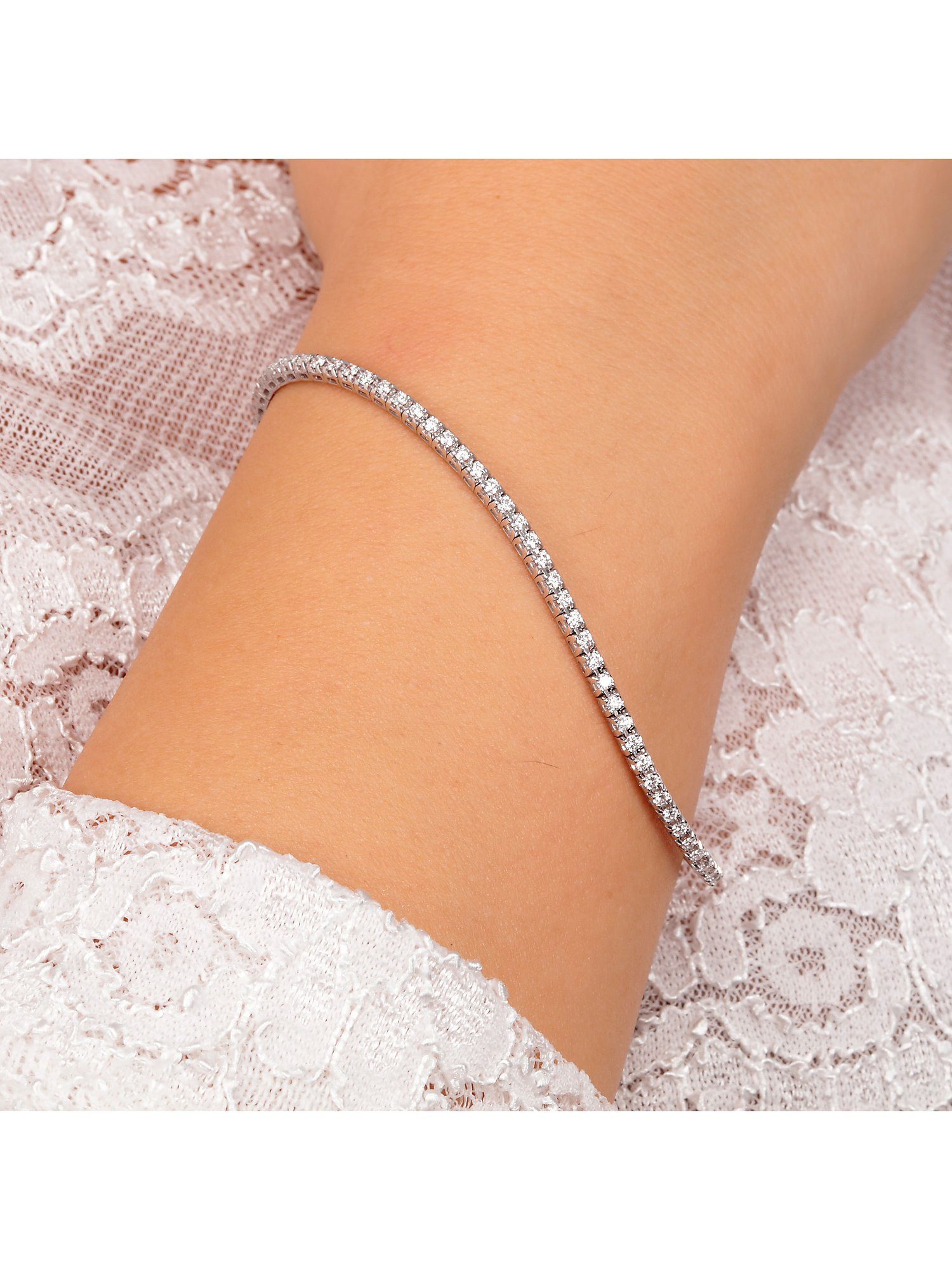 CHRIST Armband CHRIST Damen-Armband 750er Weißgold 77 Diamant