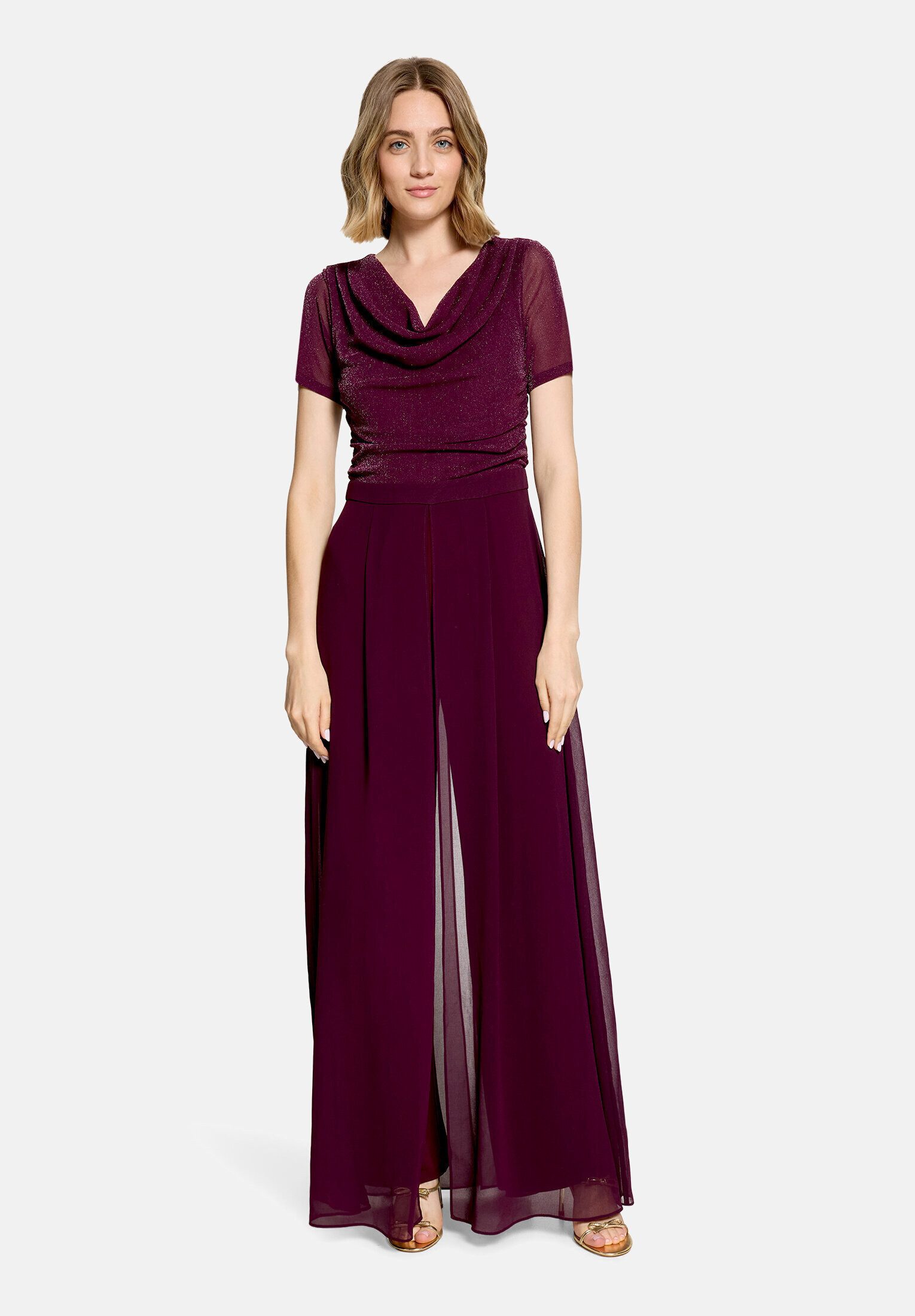 Vera Mont Overall Damen mit Wasserfallausschnitt (1-tlg)