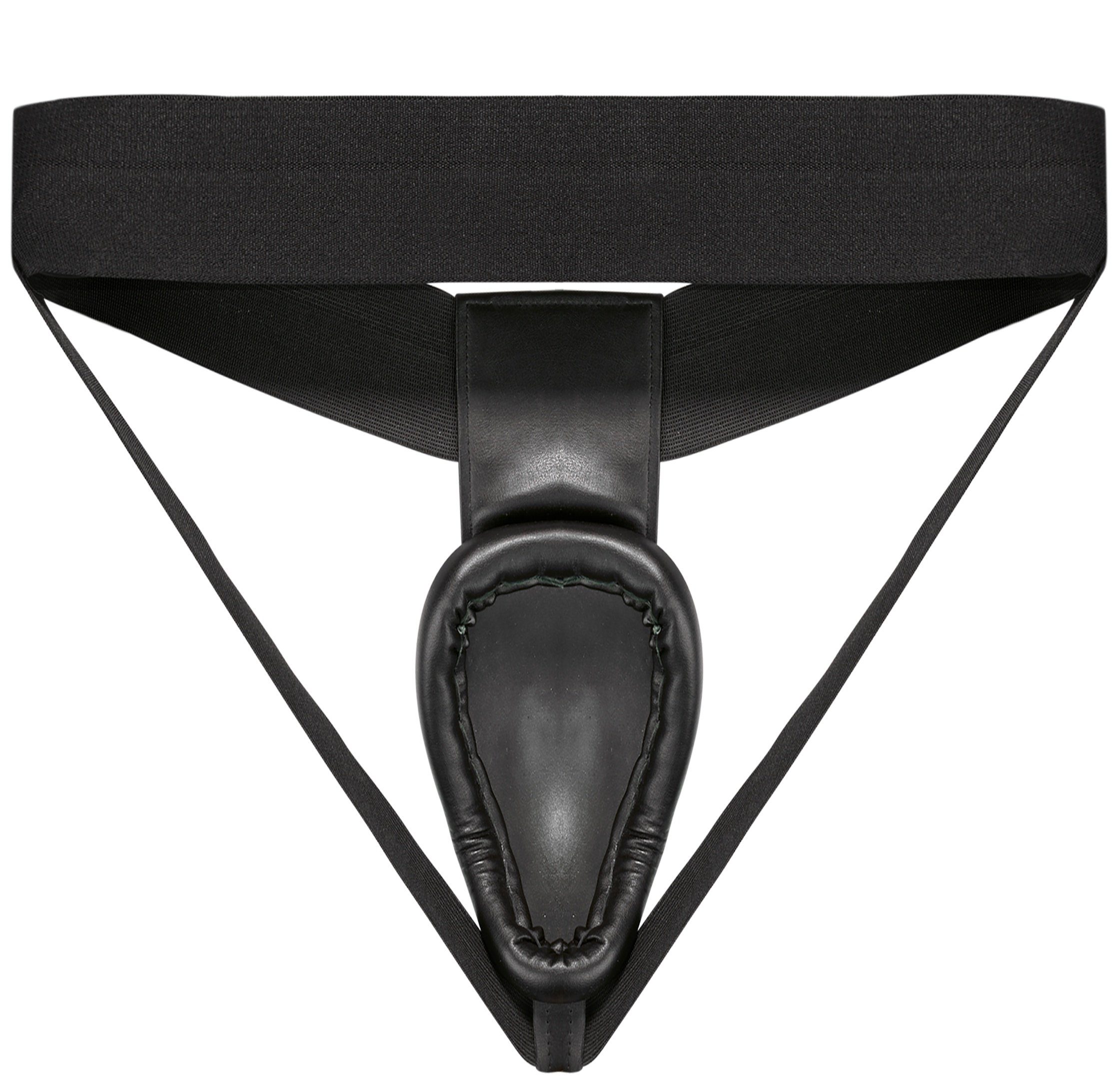 BAY-Sports Tiefschutz Titan Herren Genitalschutz mit Metall Becher Sport Suspensorium (breiten, elastischen Bauchband, moderne Technologie), unzerbrechlich, Supporter dauerelastisch, Erwachsene, Jugendliche