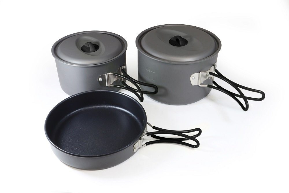 Origin Outdoors Kochtopf Origin Outdoors Biwak Topfset 'Family' - 4 - 5 Personen, (Origin Outdoors Biwak Topfset 'Family' - 4 - 5 Personen, 3-tlg)