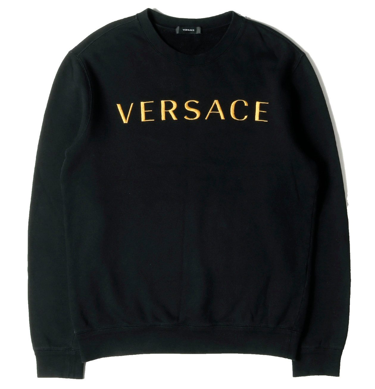 Versace Sweatshirt Sweatshirt Brushed Embroidery Logo Gold Sweater Pullover Jumper