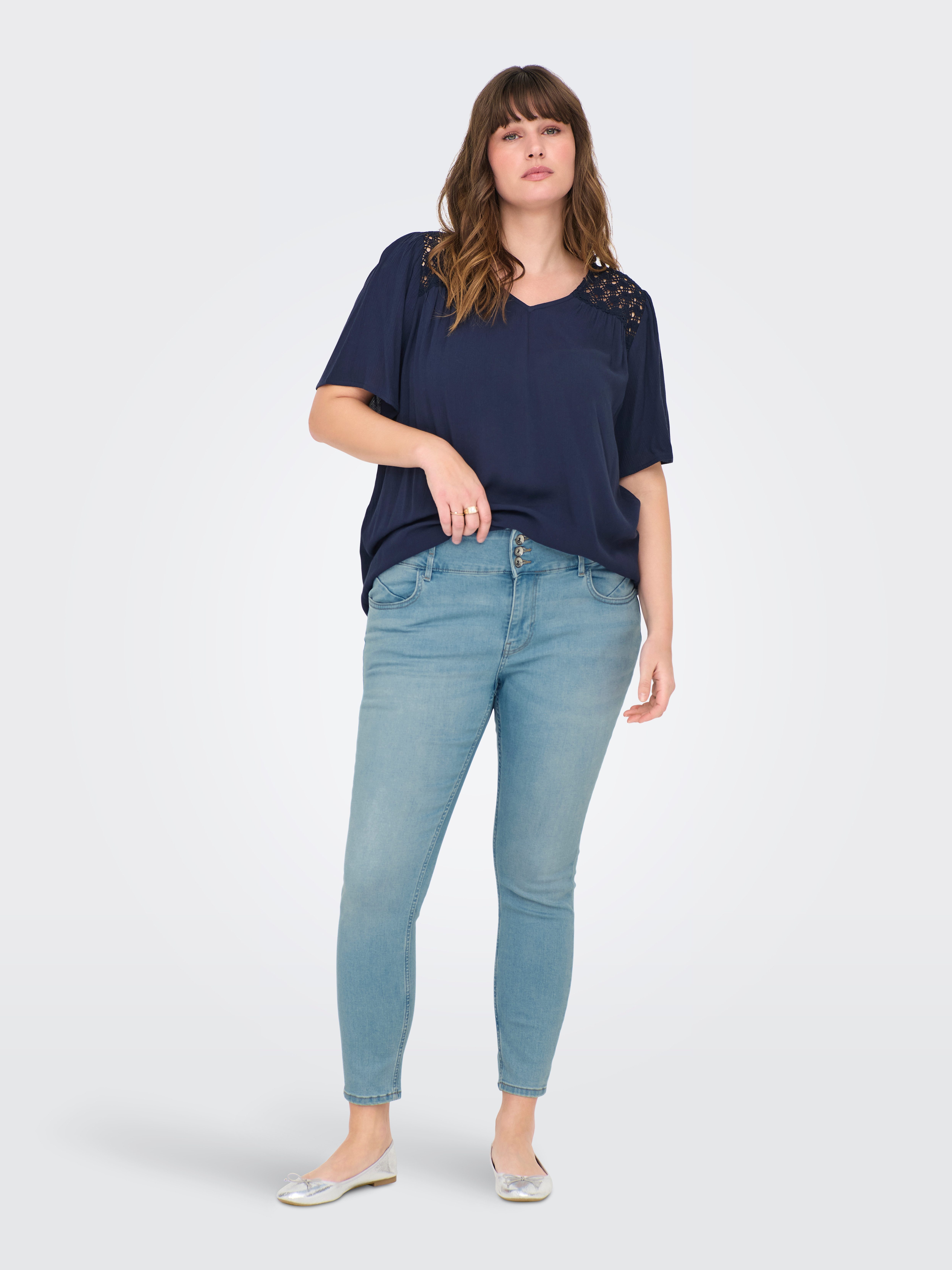 ONLY CARMAKOMA High-waist-Jeans CARANNA HW SKINNY ANK DNM ANA NOOS
