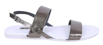 Sarcia.eu Metallische Sandalen für Damen Spangenverschluss Streifen 36 EU / 3 UK Badesandale