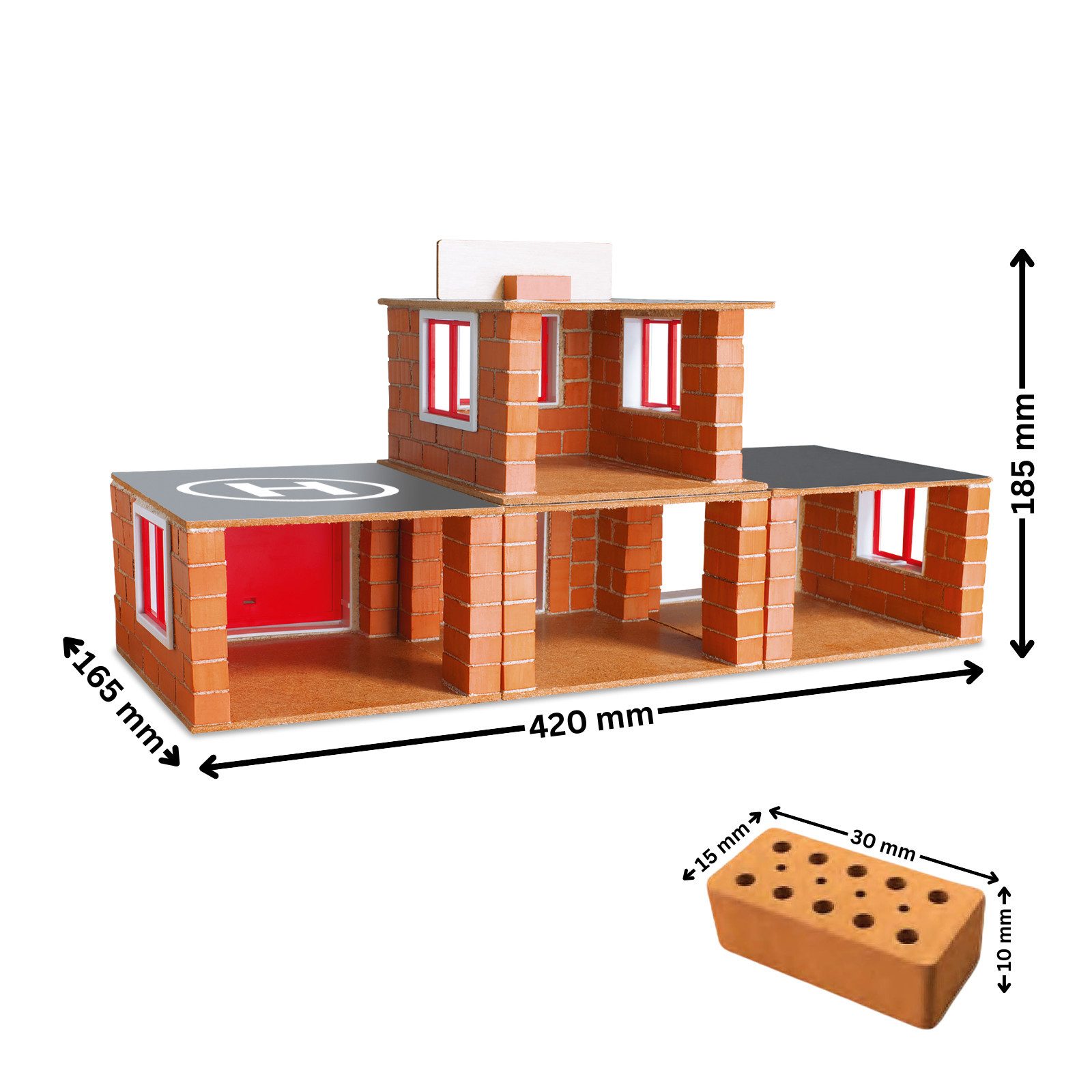 teifoc Feuerwehr Steinbaukasten, (Bastelset, 220 St., Lernspielzeug), Kreativspielzeug, Made in Germany