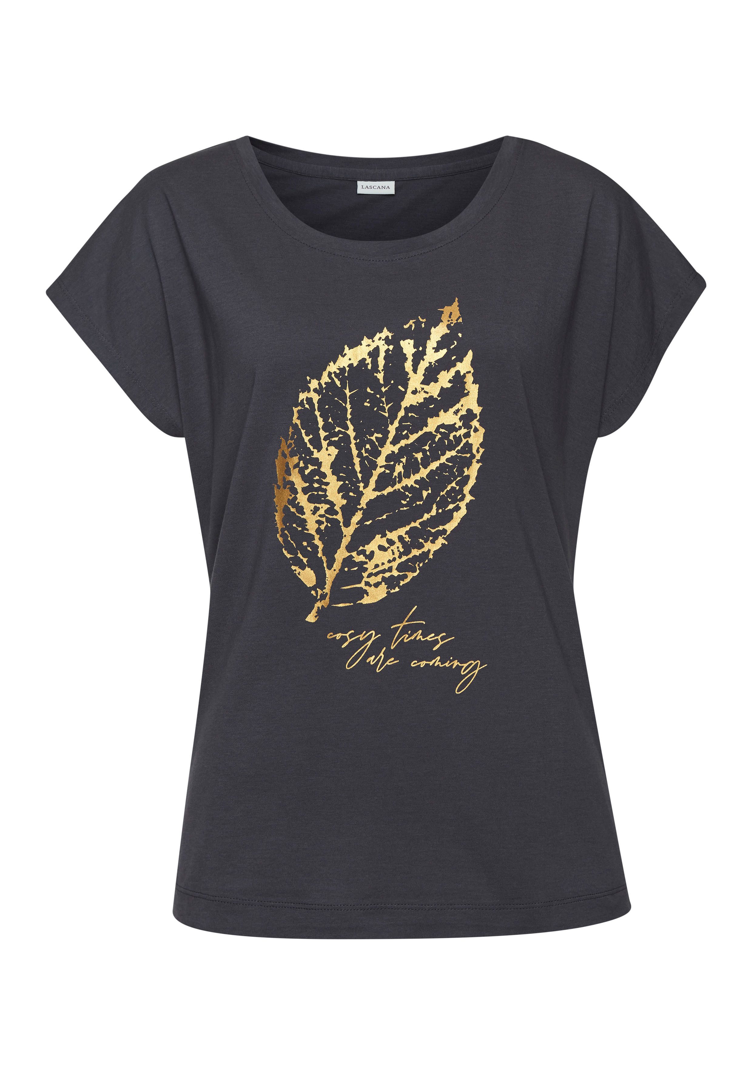 LASCANA Pyjamaoberteil mit Folienprint. € 19,99