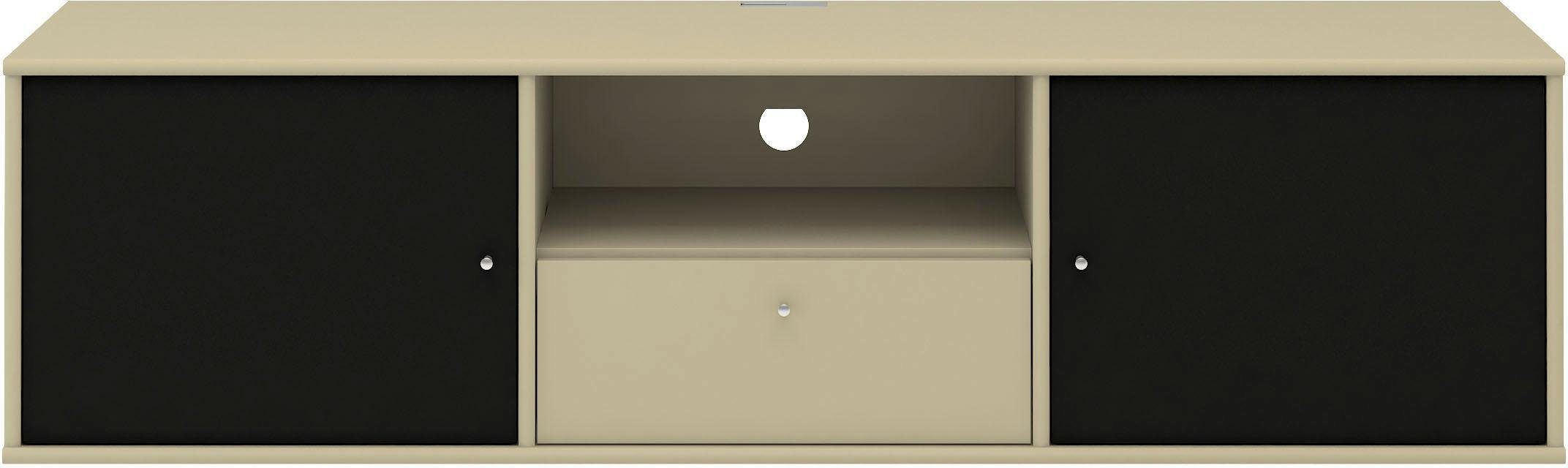 Hammel Furniture TV-Board Mistral Fernsehschrank, Medienmöbel, Hängend, mit Türen mit Akustikstoff, Kabeldurchführung, Lowboard, B: 161,5 cm