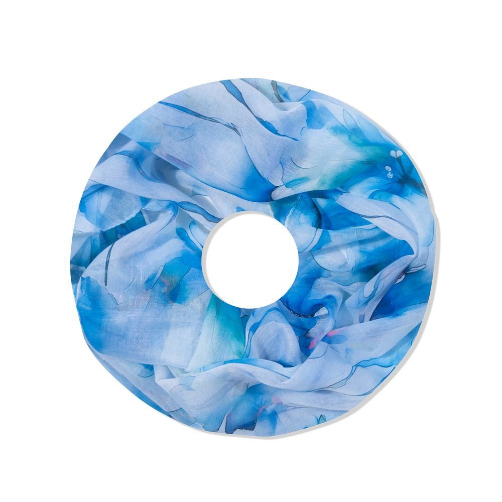 Loop Damen Schal mit Blumen-Muster Weich aus 100% Viskose
