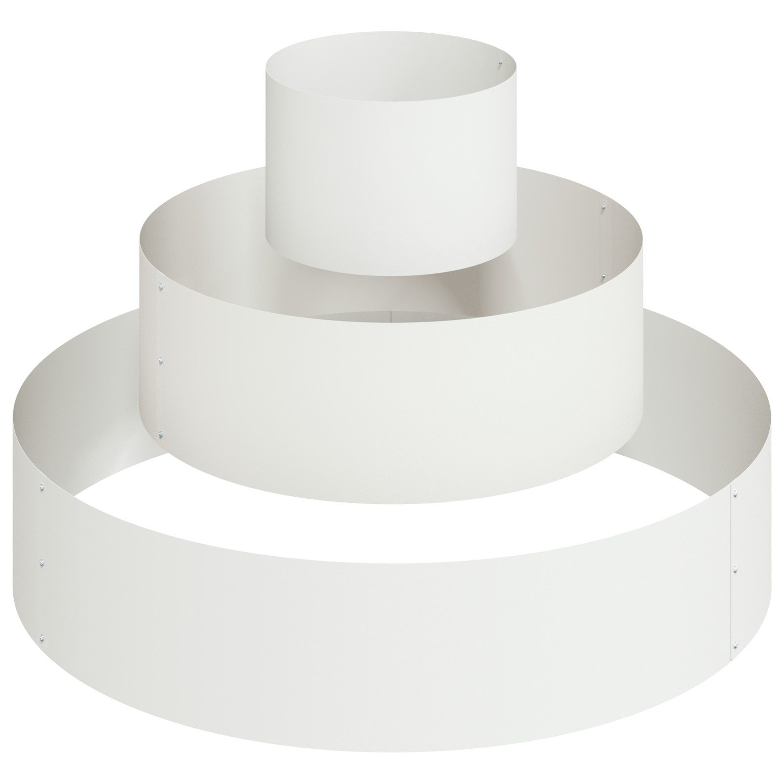 vidaXL Blumentopf Metallpflanzgefäß Stahl/Weiß Pulverbeschichteter Stahl günstig online kaufen