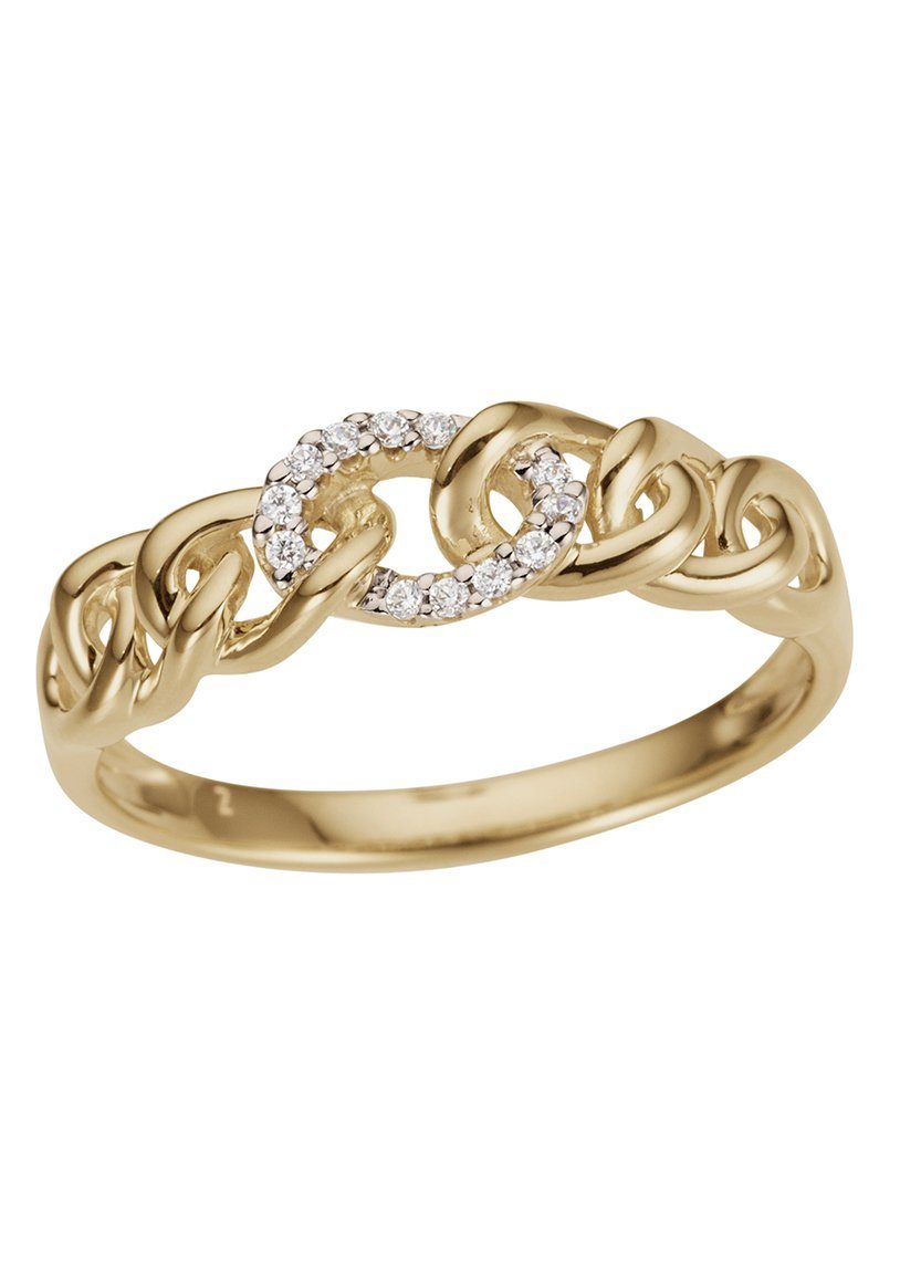 Firetti Diamantring Schmuck Geschenk Gold 333 Damenring Goldring Panzerkette, mit Brillanten