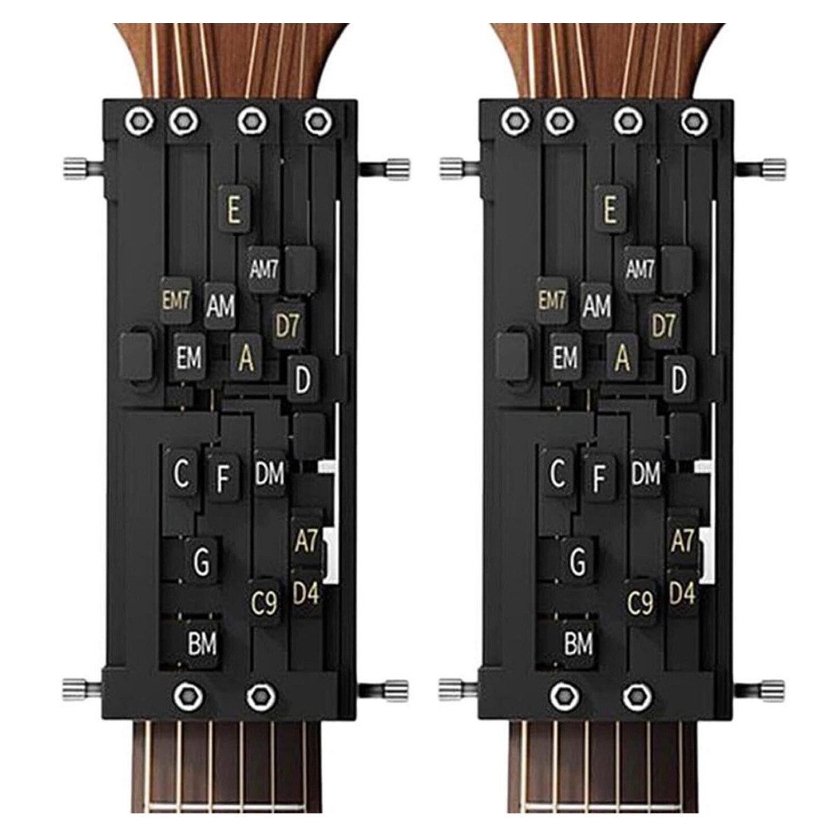 FELIXLEO Westerngitarre Gitarren Akkord Trainer Hilfe für Akkorde Akkordwechsler Lernsystem, 2-St.