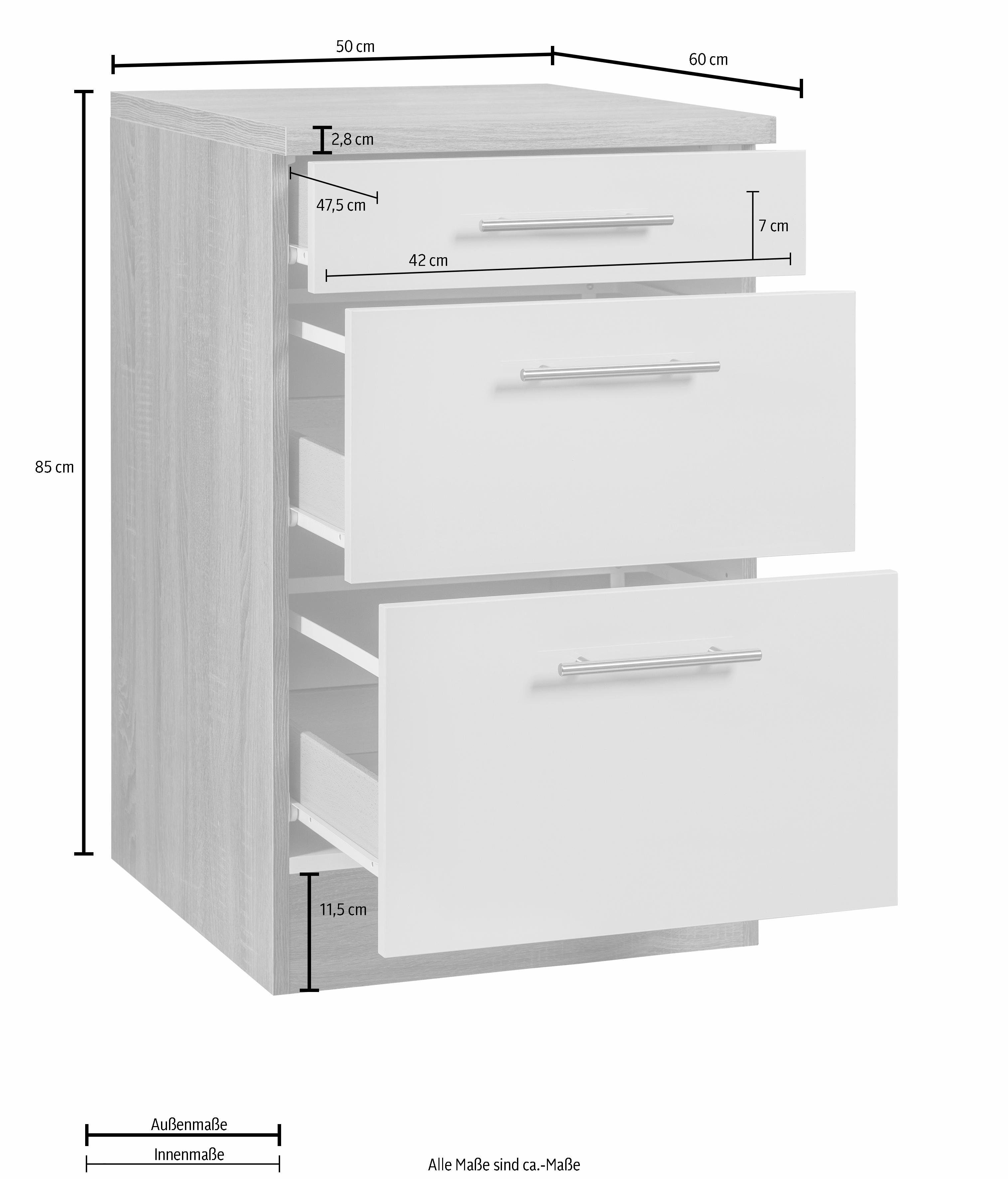 OPTIFIT Unterschrank KORFU - Maße 