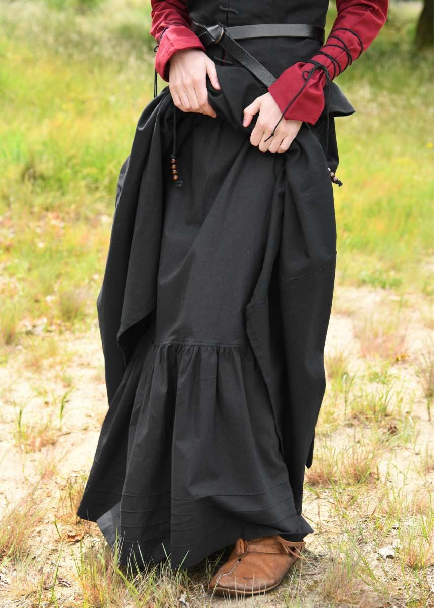 Battle Merchant Ritter-Kostüm Markt-Mittelalter Rock oder Unterrock Schwarz günstig online kaufen