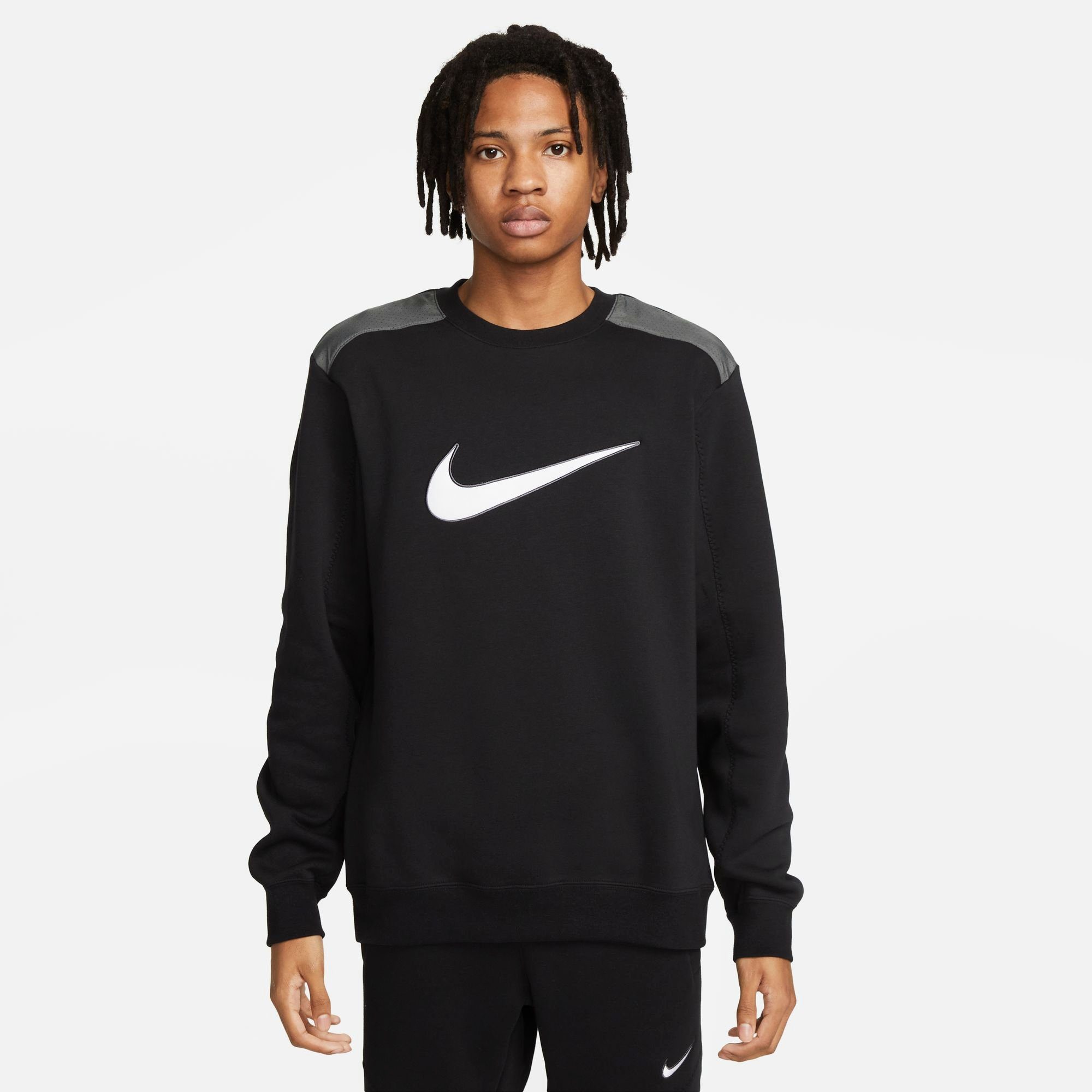 M NSW Sweatshirt BB CREW Nike Sportswear GREY BLACK/IRON FLC SP