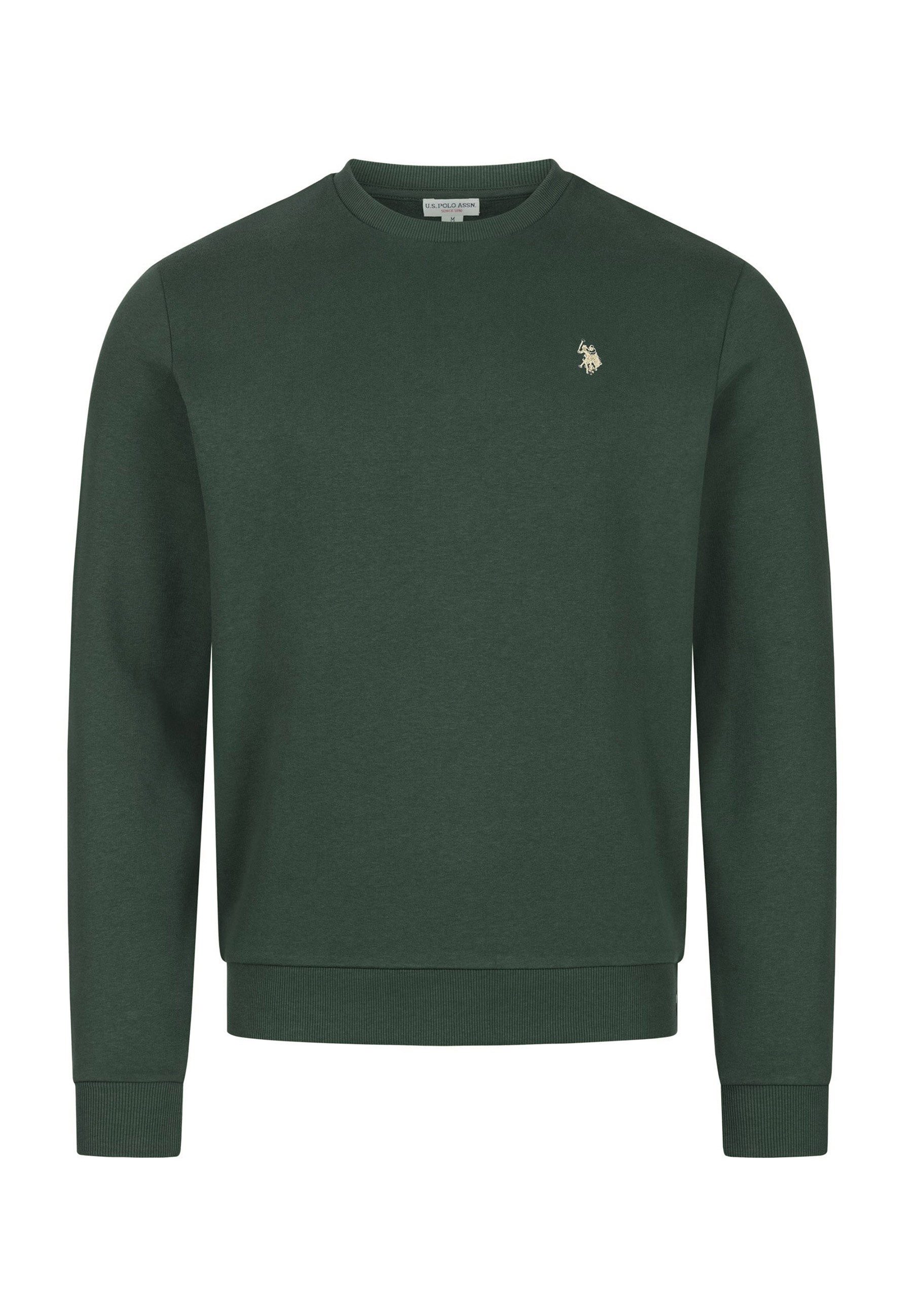 U.S. Polo Assn. Rundhalspullover USJaxxon – Herren Sweatshirt mit Rundhalsausschnitt Weiche Baumwollmischung, formstabil und mit Logo-Stickerei