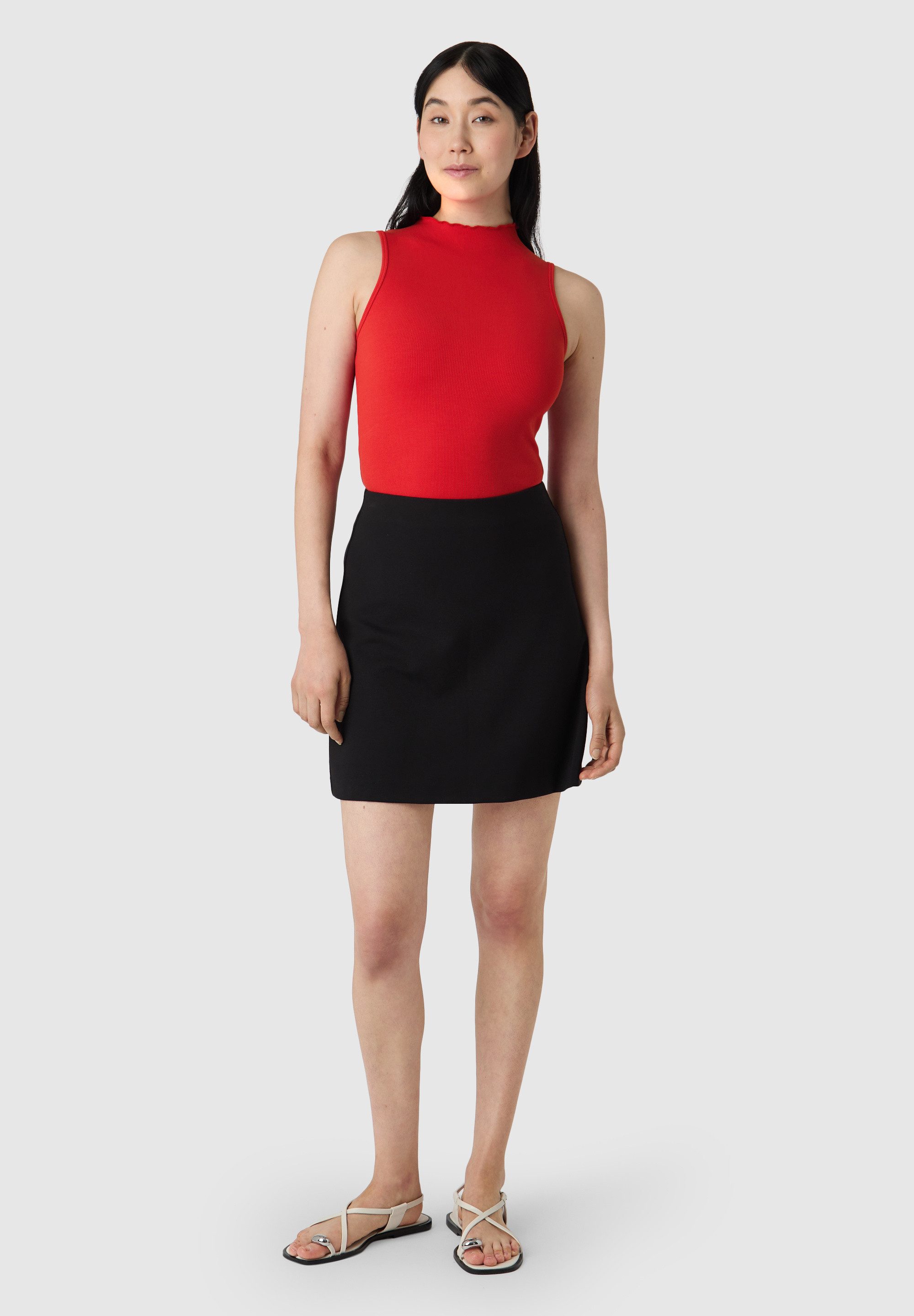 Les Lunes Kurzarmbody JUUNO Bodysuit Rib Lettuce Hem Figurbetont, Druckknöpfe, Wellensaum, gerippt