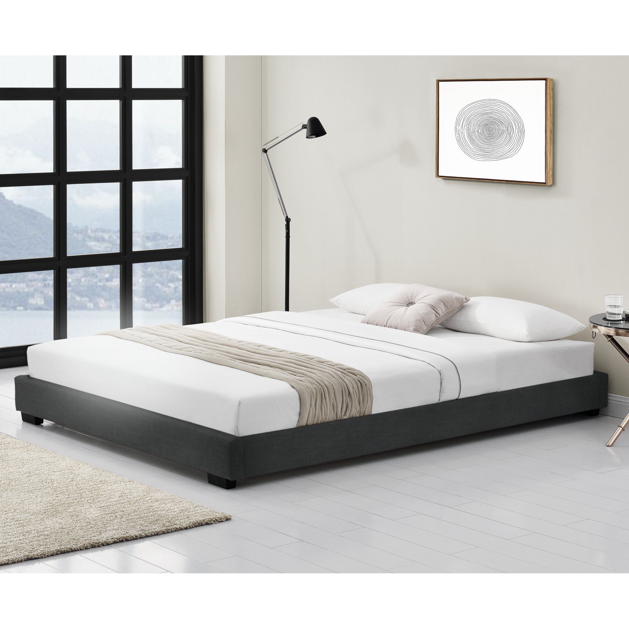 Corium Polsterbett, »Masari« Modernes Bett 140x200cm mit Lattenrost schwarz günstig online kaufen