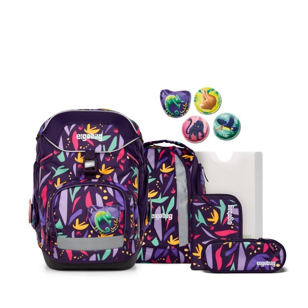 ergobag Schulrucksack Pack (6tlg., Federmäppchen, Sportrucksack, Heftebox, Schlmaperrolle und Kletties)