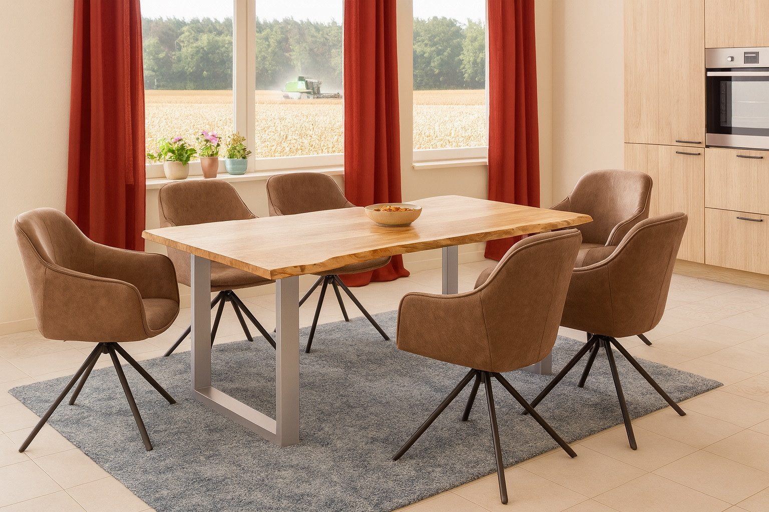 SAM® Baumkantentisch Sonja, massives Holz, echte günstig online kaufen