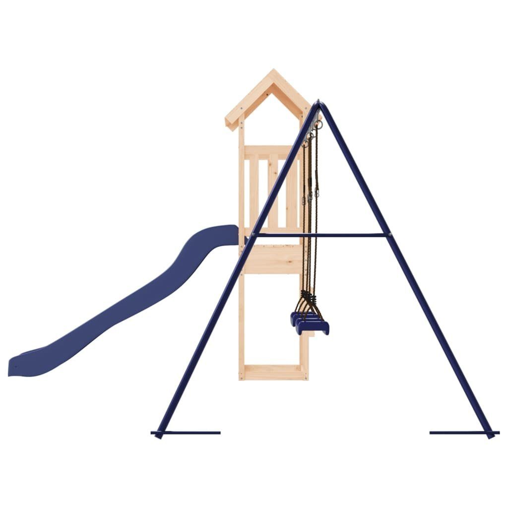 vidaXL Rutsche Kind Spielturm Kiefer Schaukeln Kletterturm mit Spielhaus Massivholz und