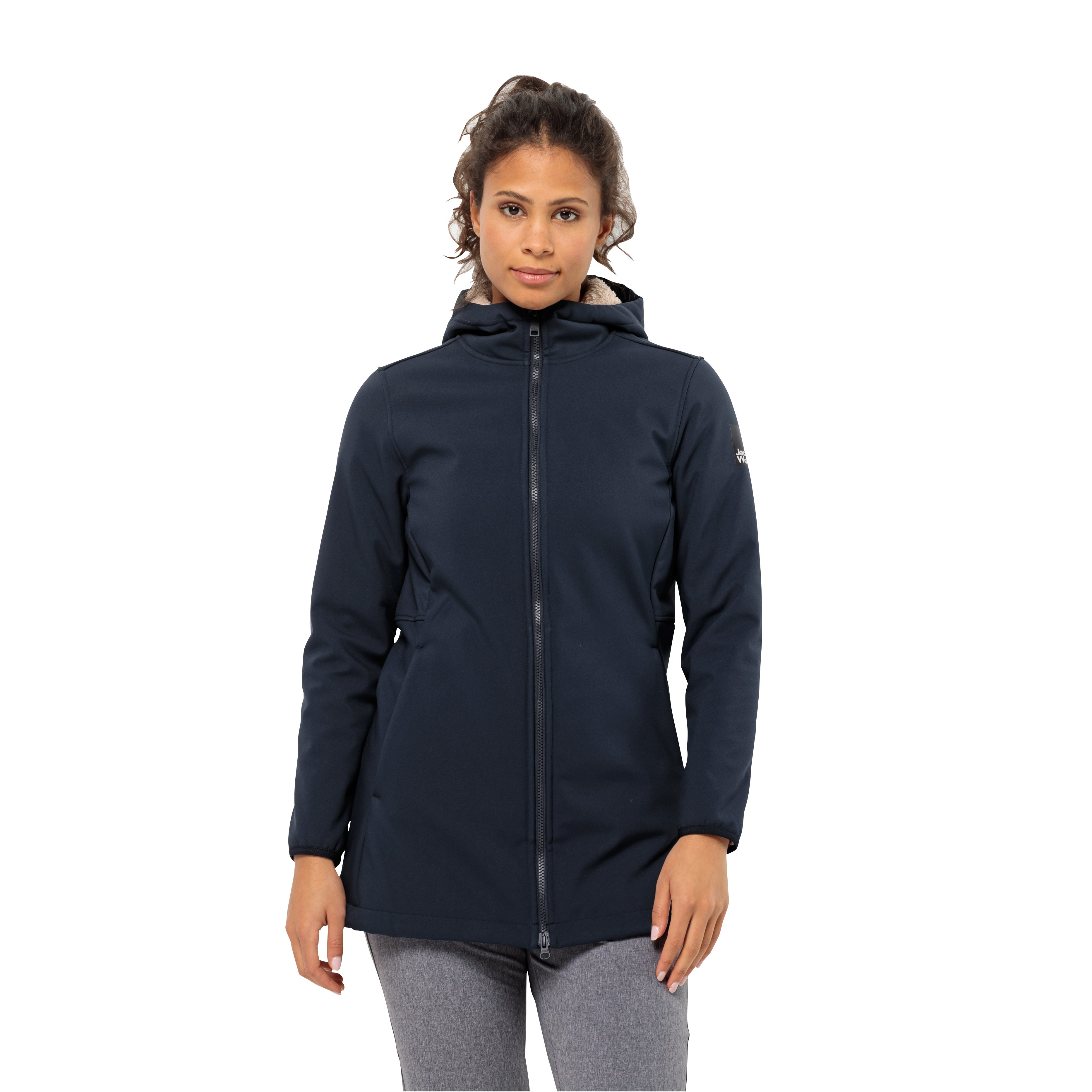 WINDLAND W COAT mit Softshellmantel Kapuze Wolfskin Jack