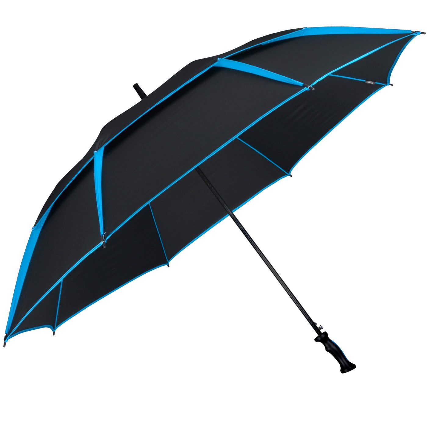 iX-brella Stockregenschirm XXXL 140 cm Durchmesser mit Ventilationsbezug, sehr groß mit Auf-Automatik