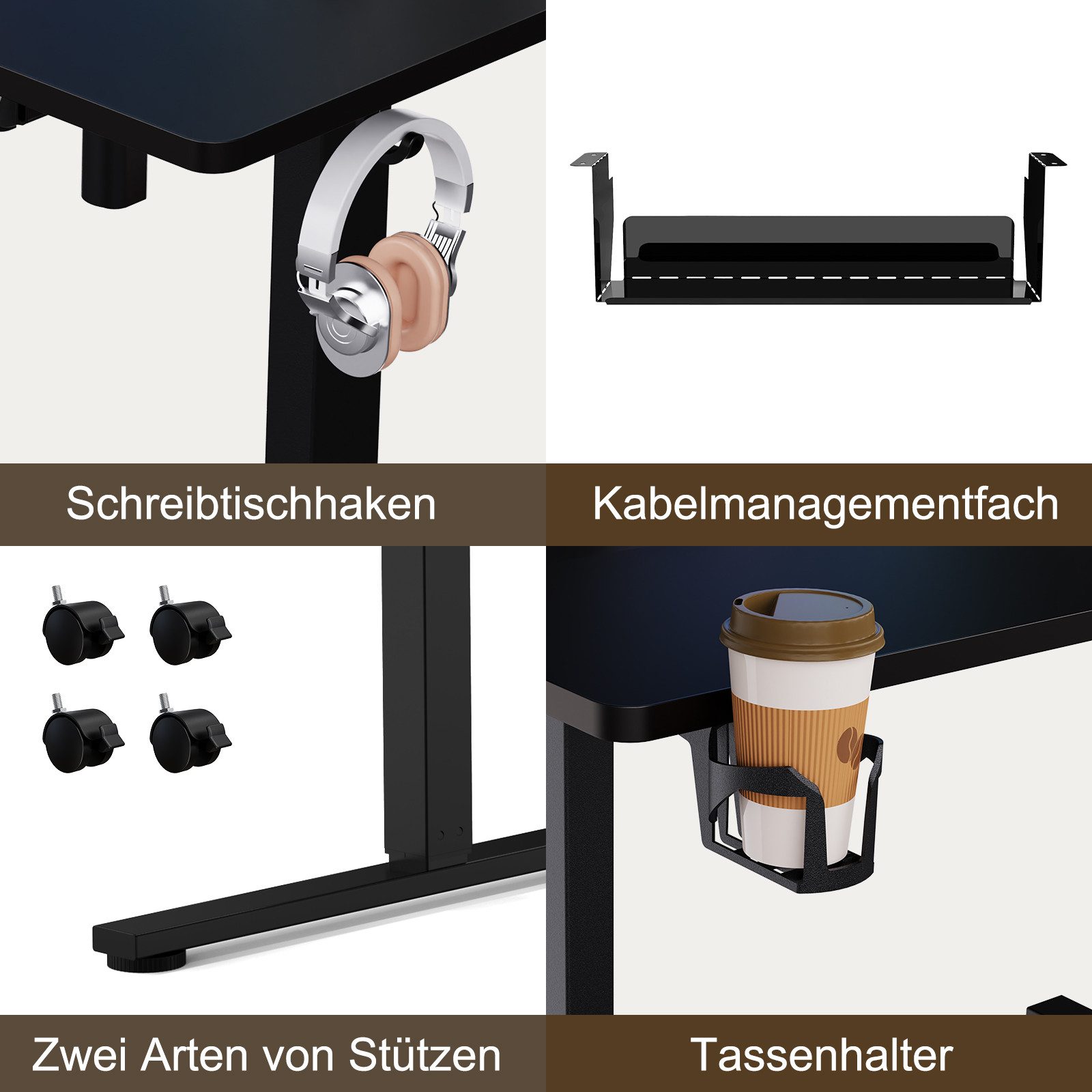 HOMAVO Schreibtisch Höhenverstellbarer schreibtisch mit Memory- günstig online kaufen