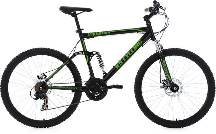 KS Cycling Herren FullyMountainbike, 26 Zoll, schwarz