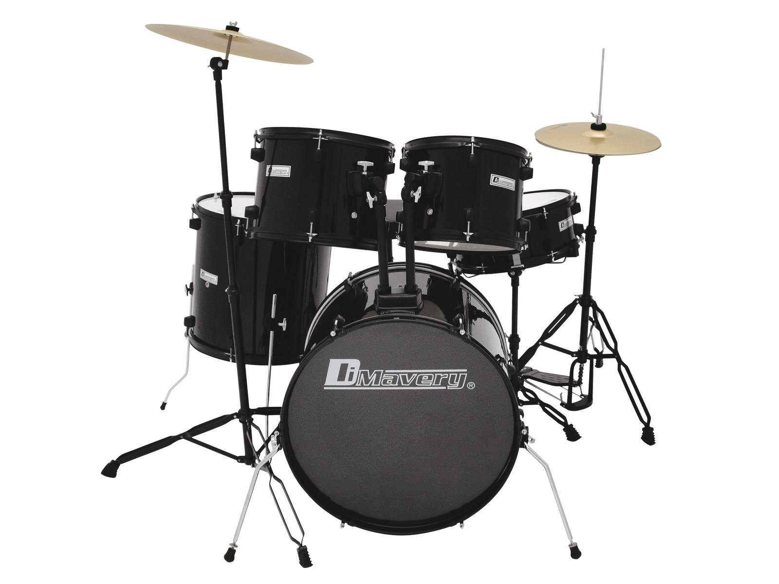 DIMAVERY Schlagzeug DS-200 Schlagzeug-Set, verschiedene Farben erhältlich