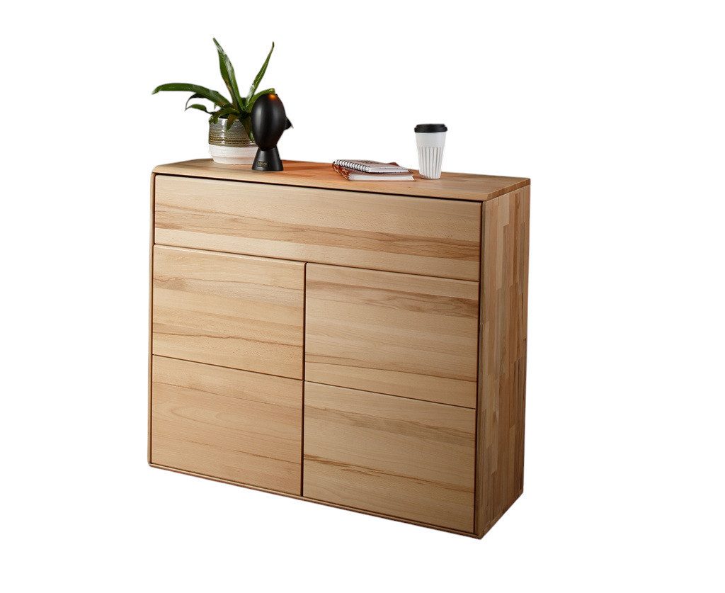 Kommode Kommode 100x91cm "Messina" Kernbuche massiv