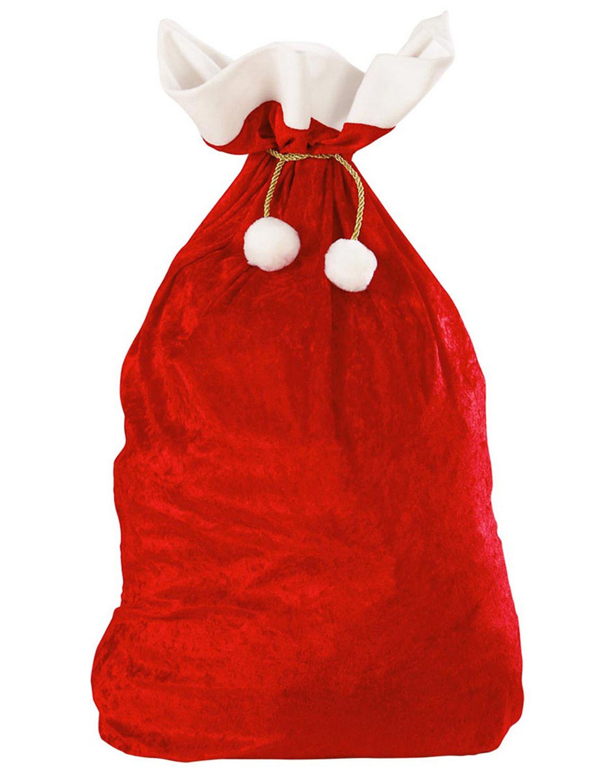 Widmann S.r.l. Christbaumschmuck Weihnachtsmann Geschenkesack aus Samt Rot - 100 x