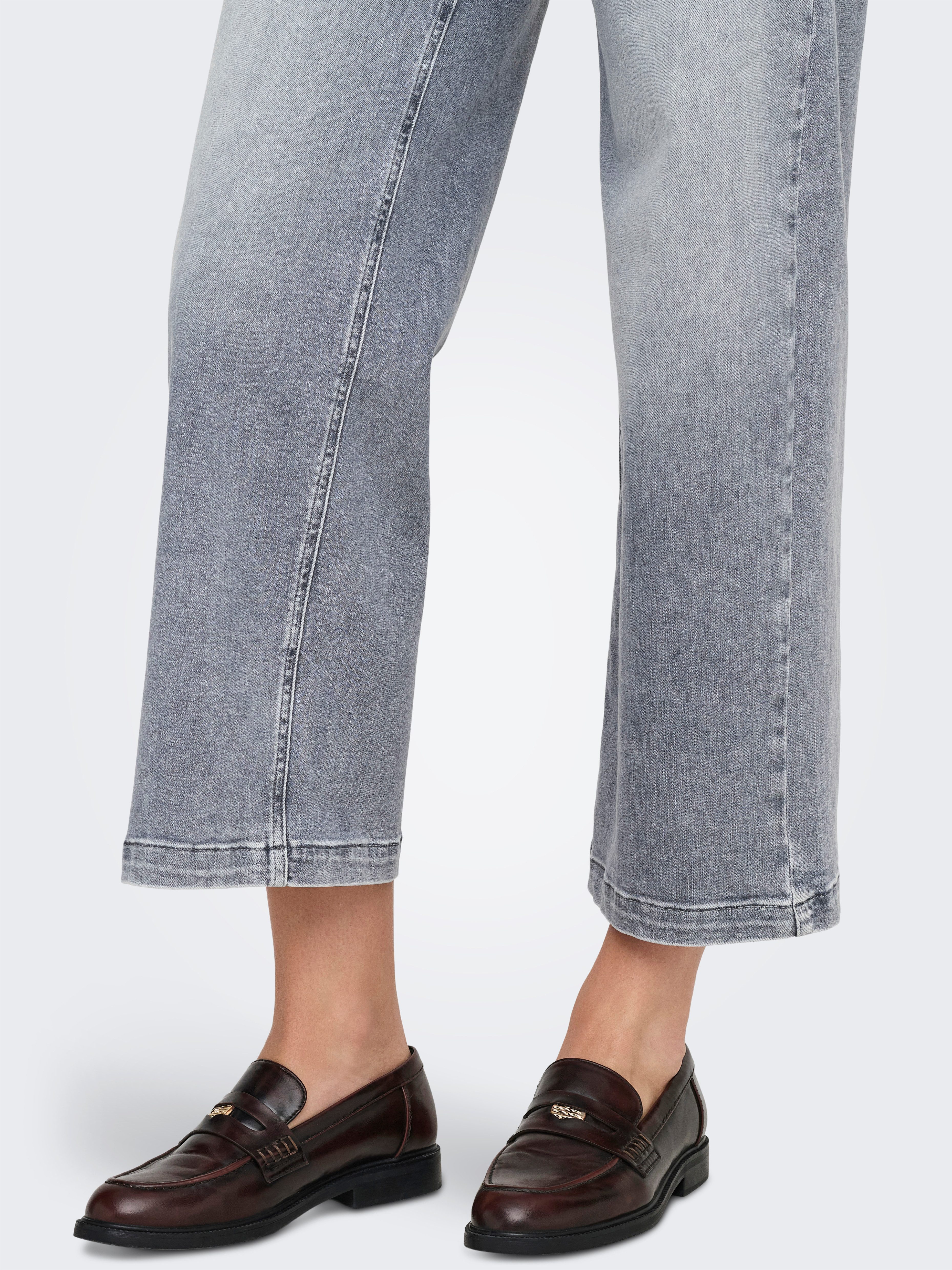 ONLY High-waist-Jeans ONLMADISON BLUSH HW CP WD DNM REA293NOOS hohe Taille, weite Beinform, verkürzte Länge