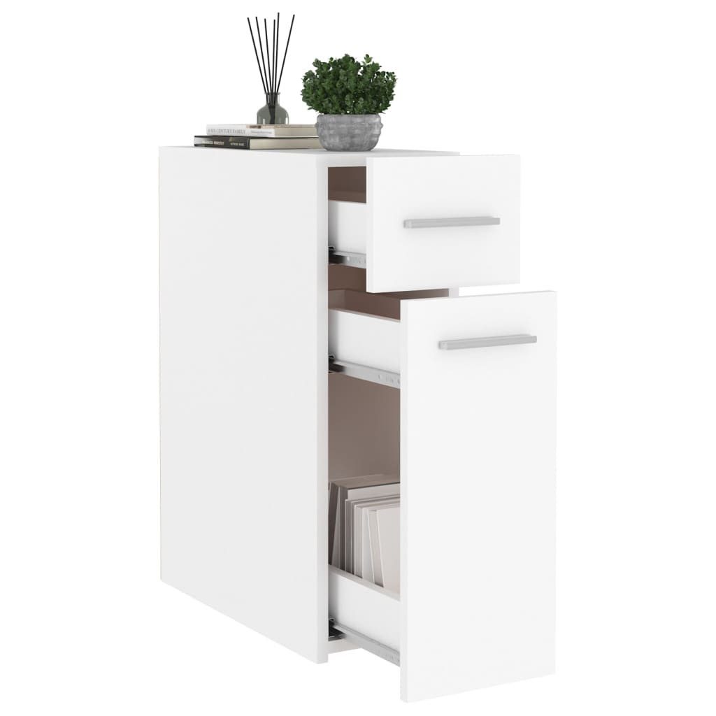 vidaXL Apothekerschrank NA Apothekerschrank Weiß 20x45,5x60 cm Spanplatte