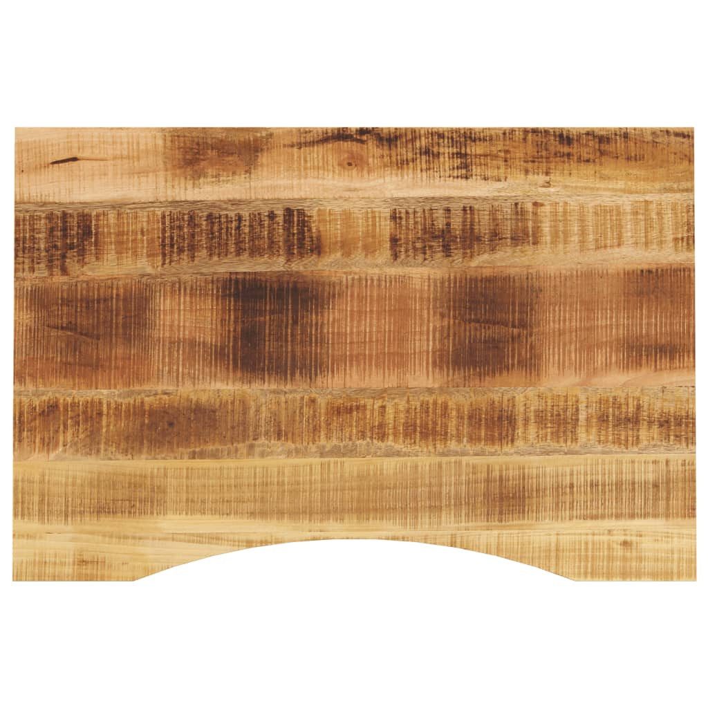 vidaXL Tischplatte Schreibtischplatte mit Aussparung 100x60x2,5cm Massivholz