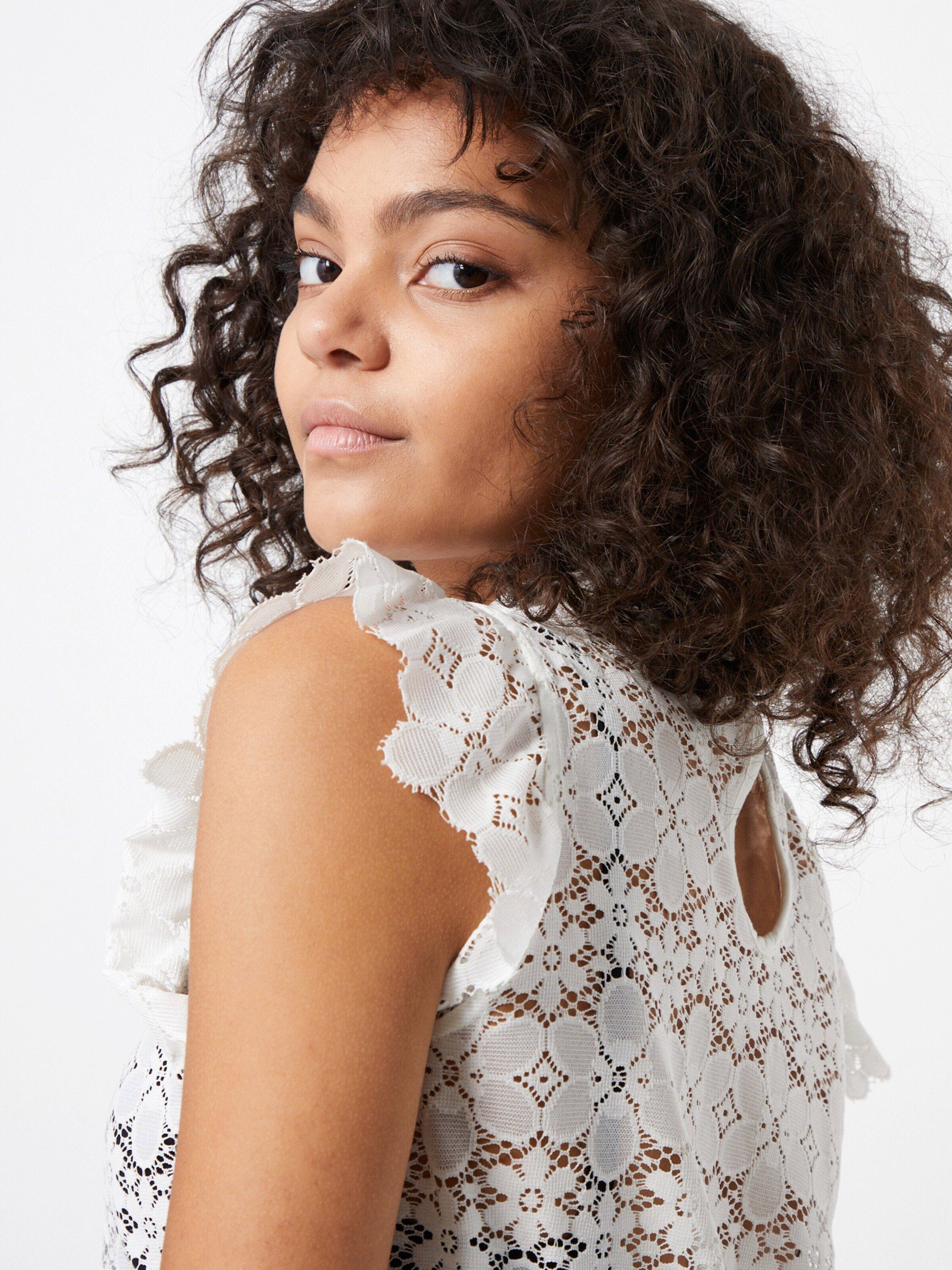 JDY Kurzarmbluse Blond (1-tlg) Cut-Outs