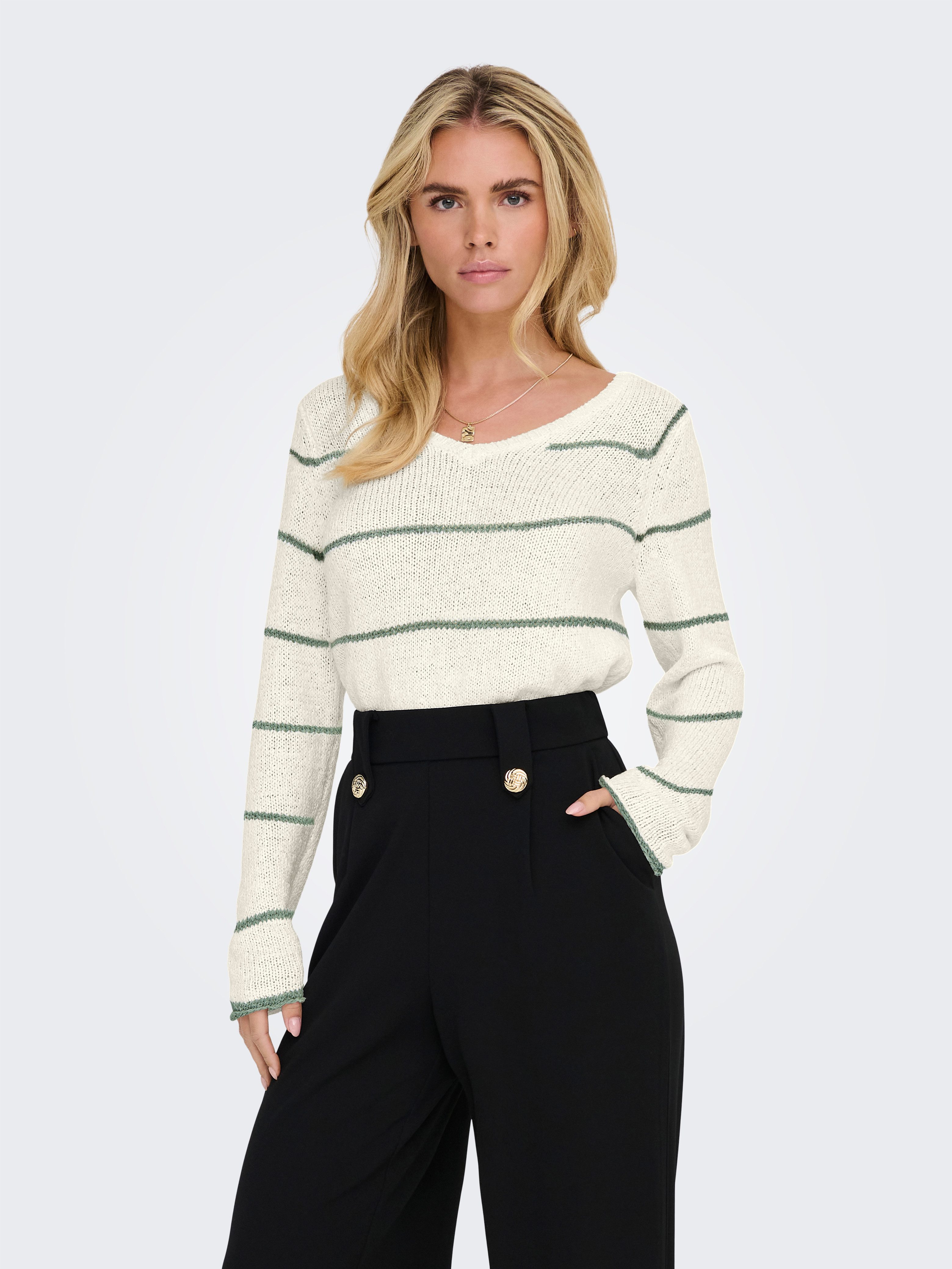 ONLY V-Ausschnitt-Pullover ONLGEENA L/S V-NECK KNT günstig online kaufen