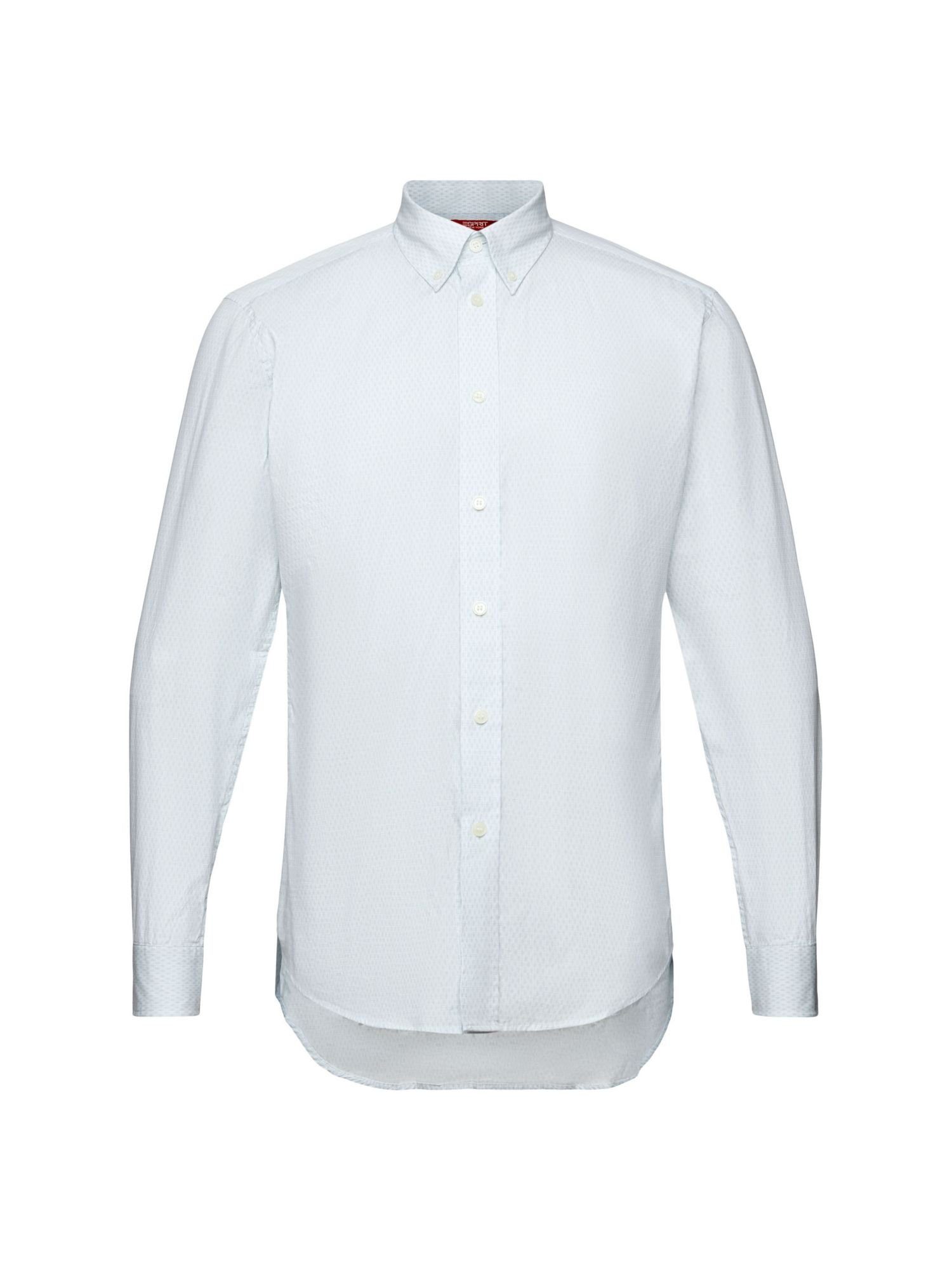 Esprit Collection Businesshemd Baumwollhemd mit Print in bequemer Passform WHITE