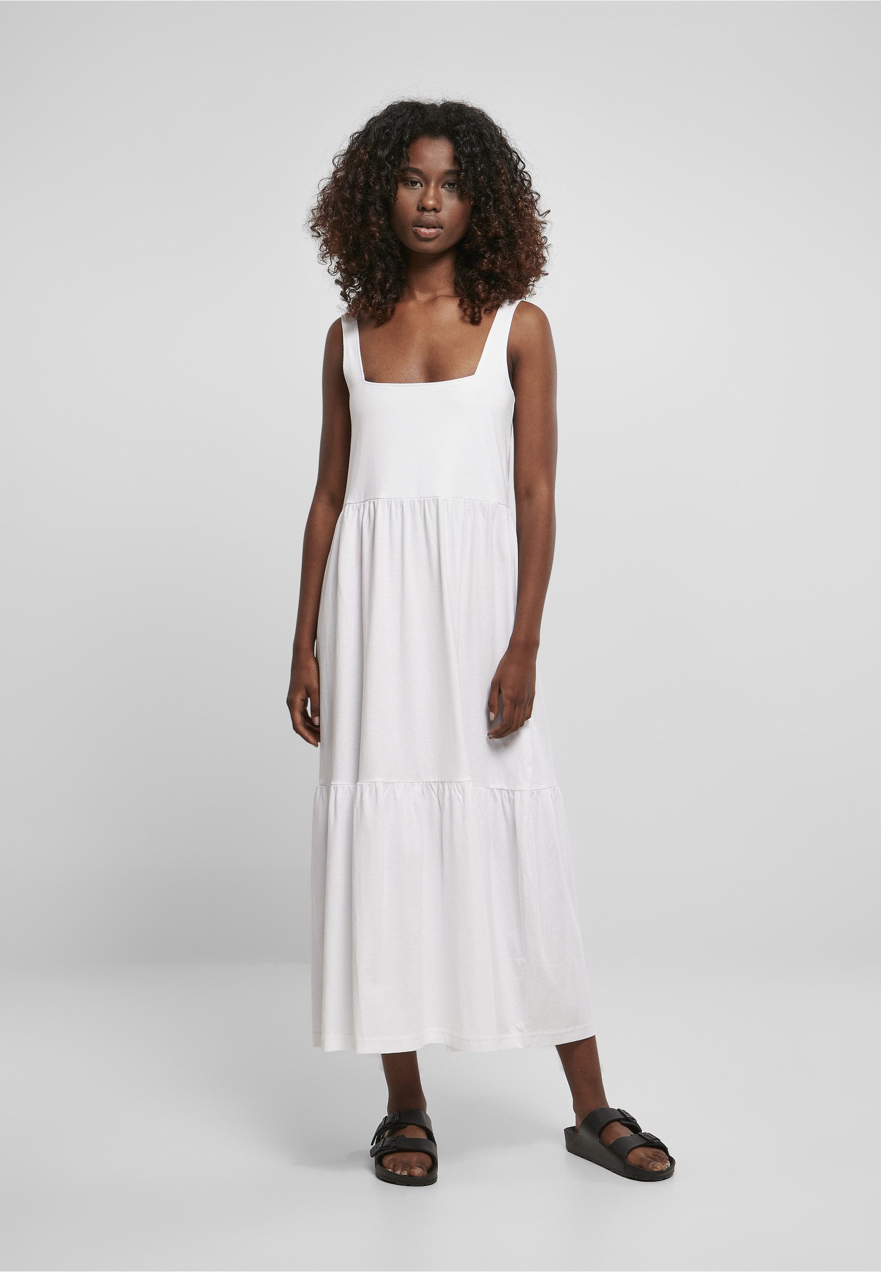 URBAN CLASSICS Shirtkleid Urban Classics Damen Ladies 7/8 Length Valance Summer Dress (1-tlg)