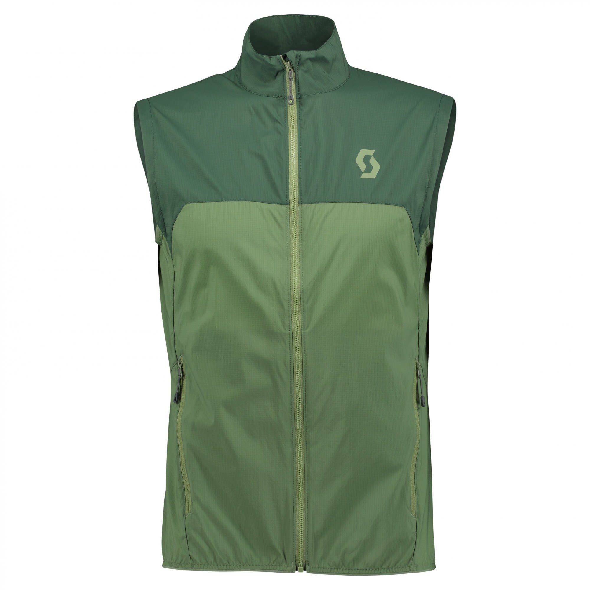 Scott Funktionsweste Scott M Explorair Light Windbreaker Vest Frost Green - Smoked Green