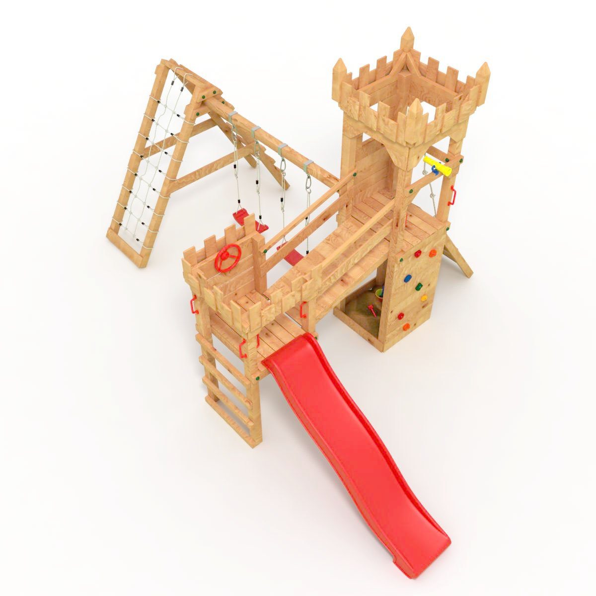 bibex Spielturm Ritterburg-XL120 (offen) - Kletterturm, Rutsche, Schaukel, günstig online kaufen