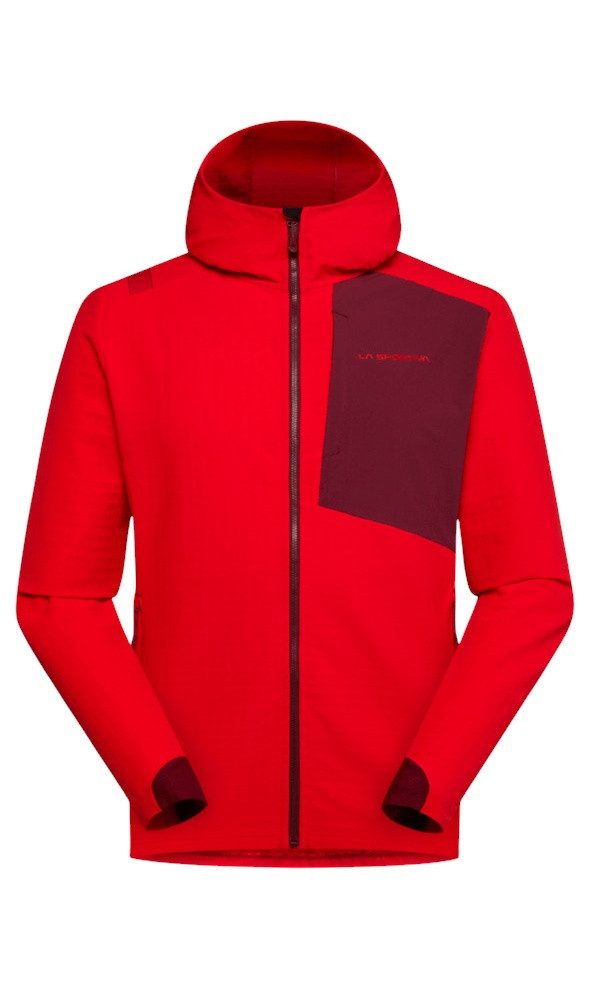 La Sportiva Allwetterjacke Wanderjacke Descender Storm (winddicht, wasserabweisend) 2025 rot