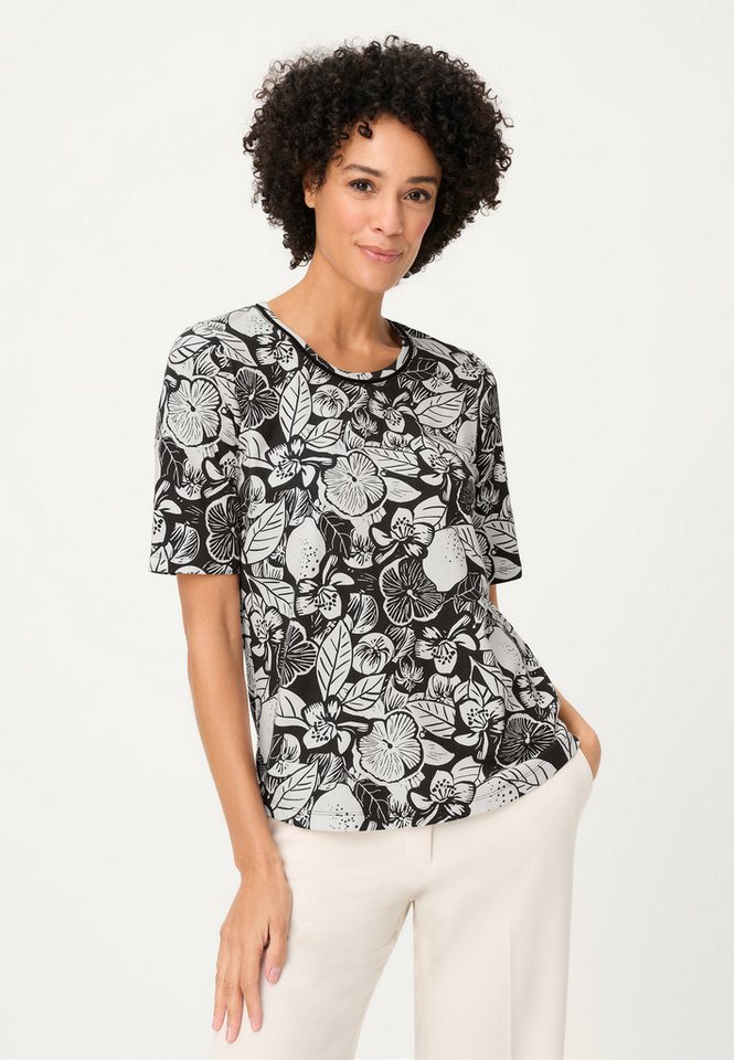 Olsen T-Shirt mit Allover-Dessin