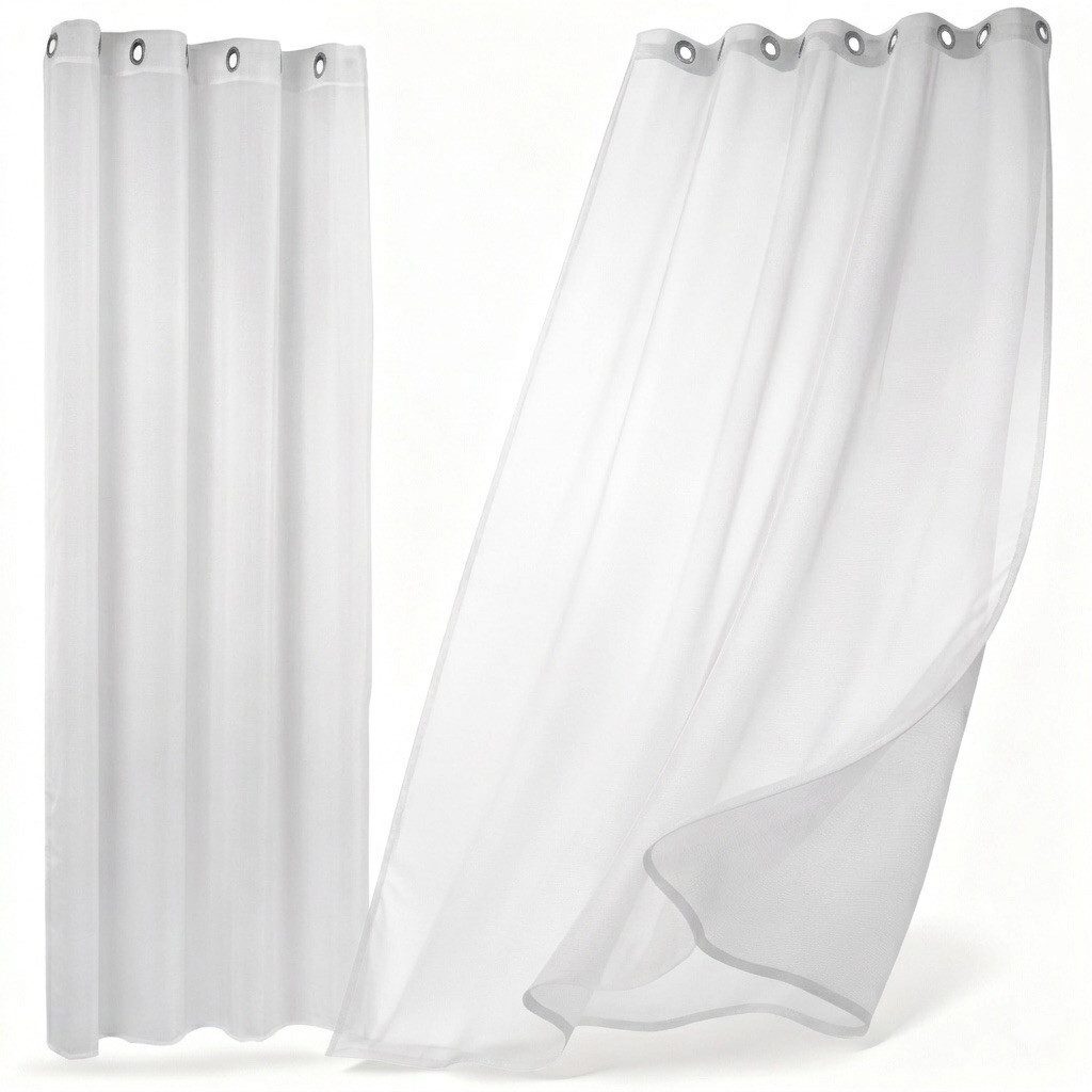 Beautex Gardine transparent Dolly, wählbar mit Kräusel- und Ösen- Aufhängung (2 St), Ösen, transparent