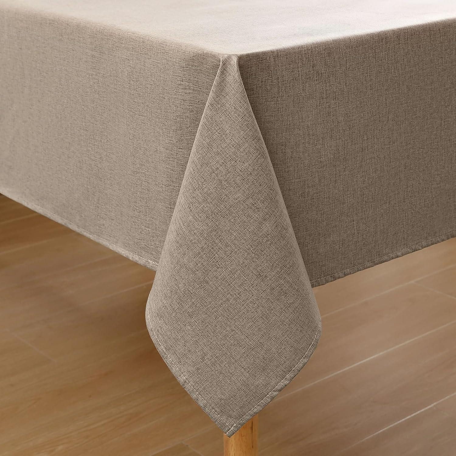 Tischdecke Tischdecke Leinenoptik Abwaschbar 220 x 140 cm Rechteckig Leinen