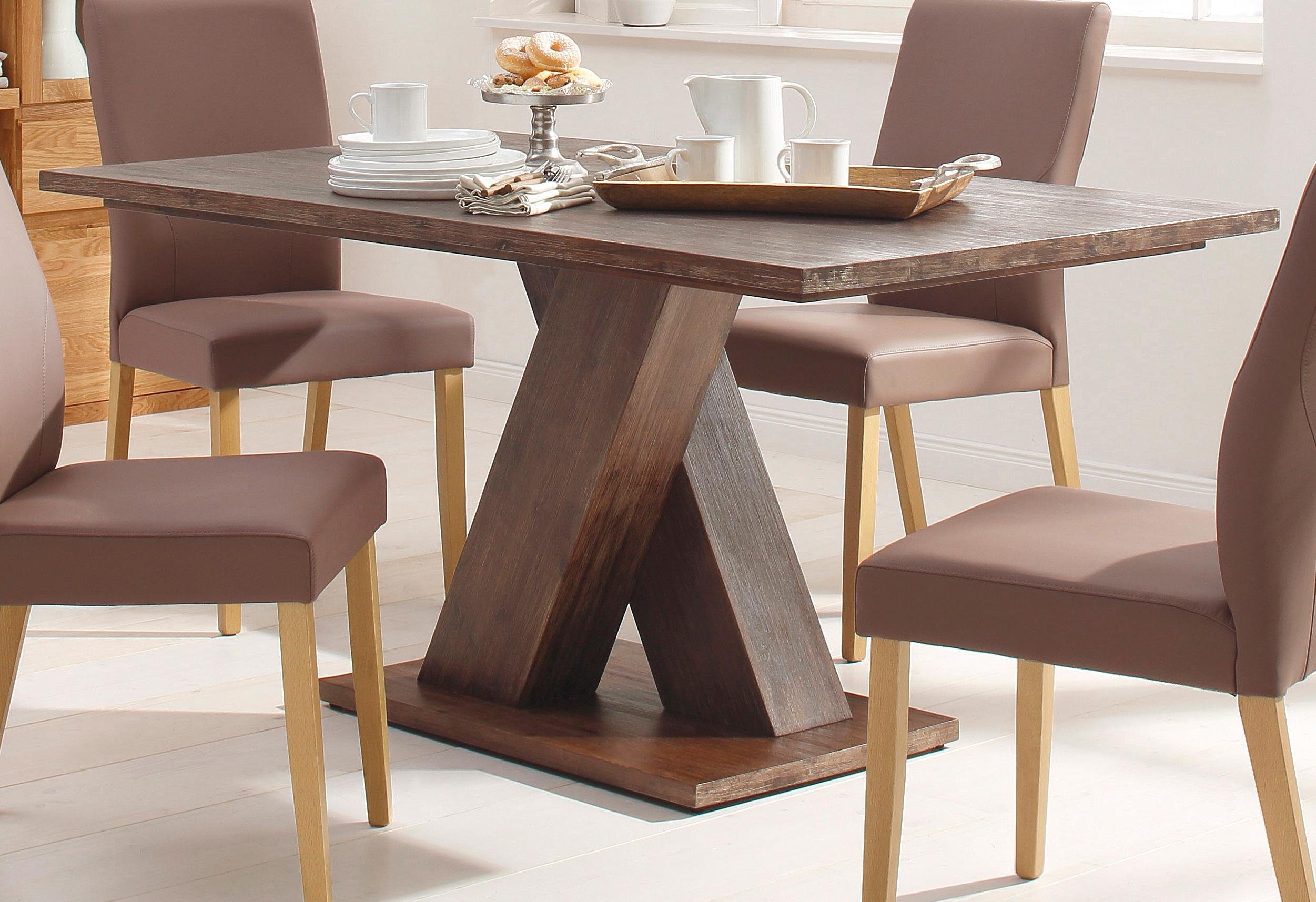 Esstisch MILAS von HOME AFFAIRE in braun, 160x90cm