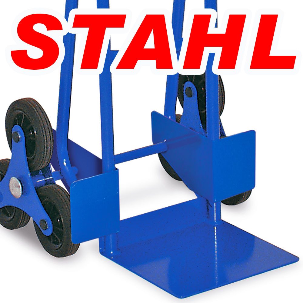 BRB-Lagertechnik Treppensackkarre Treppenkarre aus Stahl, BxTxH 520x560x1210 mm, Für den sicheren Transport auf Treppen
