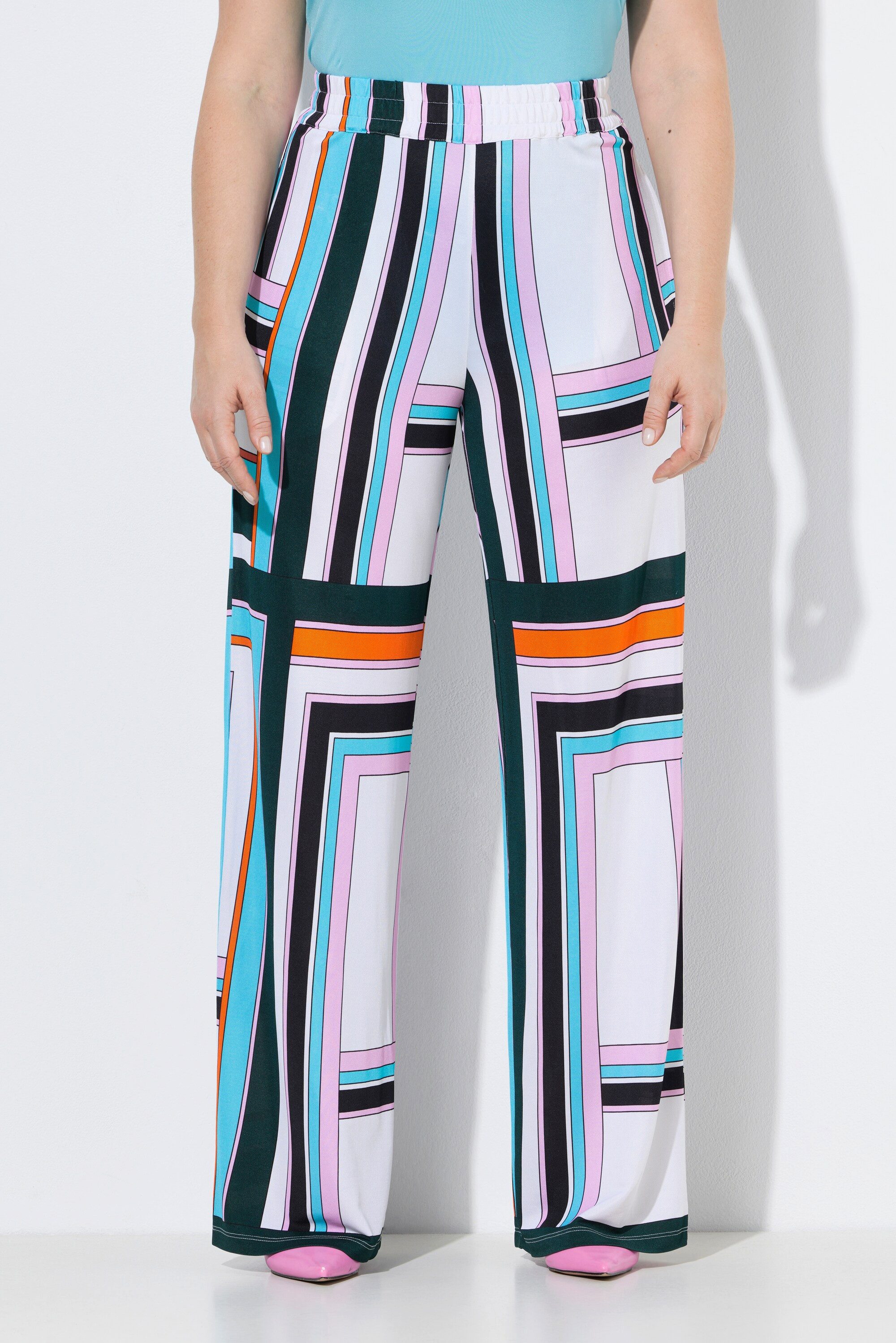 Ulla Popken Funktionshose Slinky-Piqué-Hose